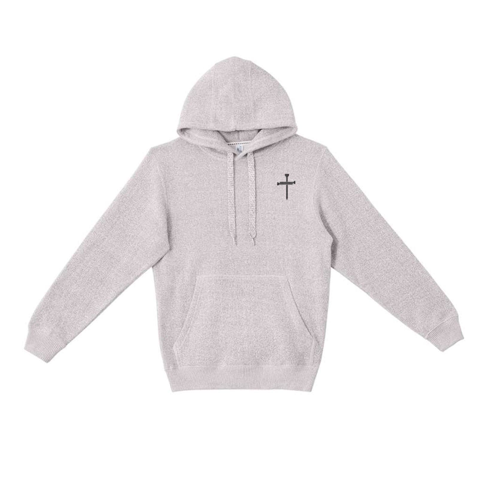 EDGE Printed Products Apparel Nantucket Fleece Hooded Sweatshirt / Salt and Pepper / XS Nail Cross Nantucket Hooded Sweatshirt