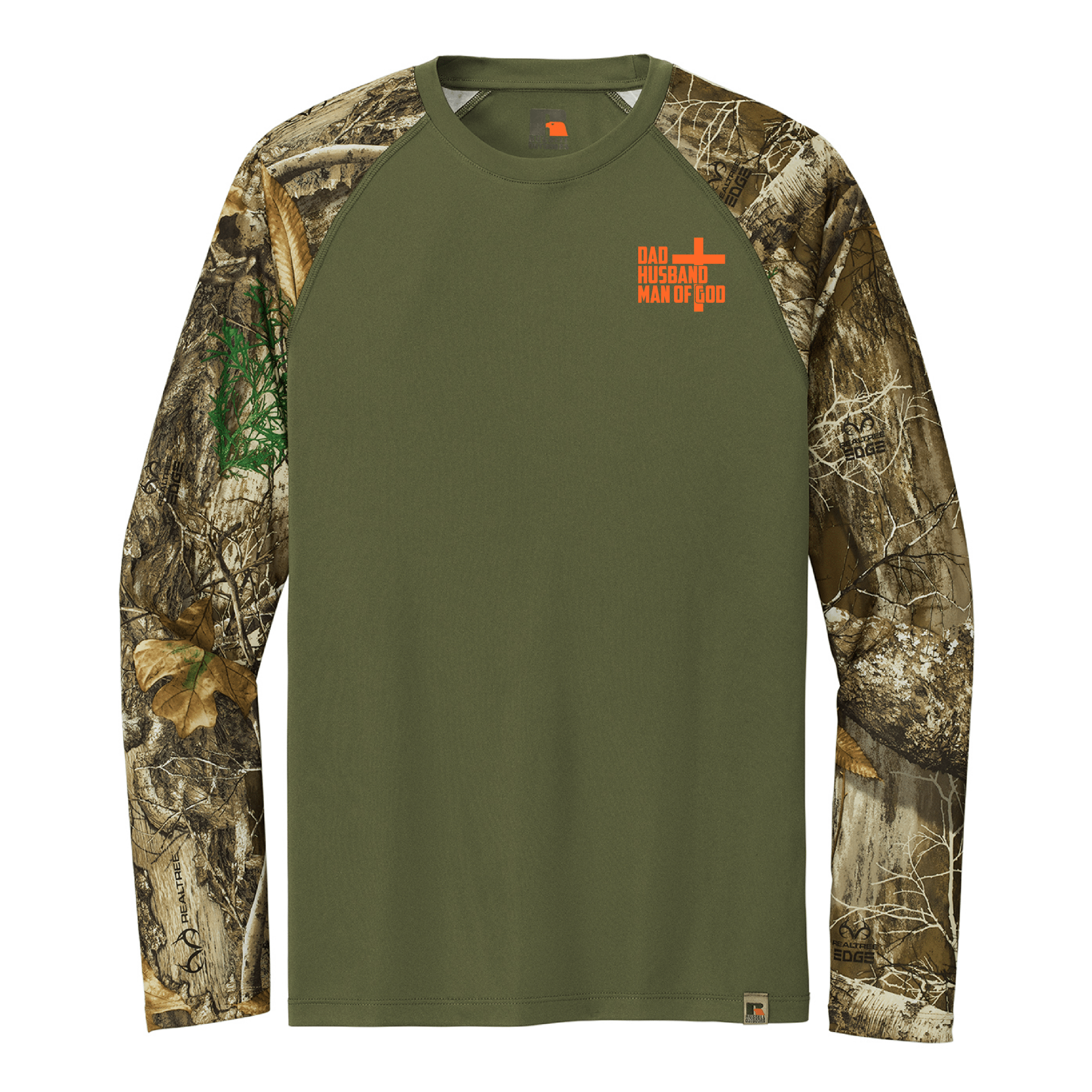 EDGE Printed Products Apparel S Dad, Husband, Man of God Realtree® Camo Performance Long Sleeve T-Shirt