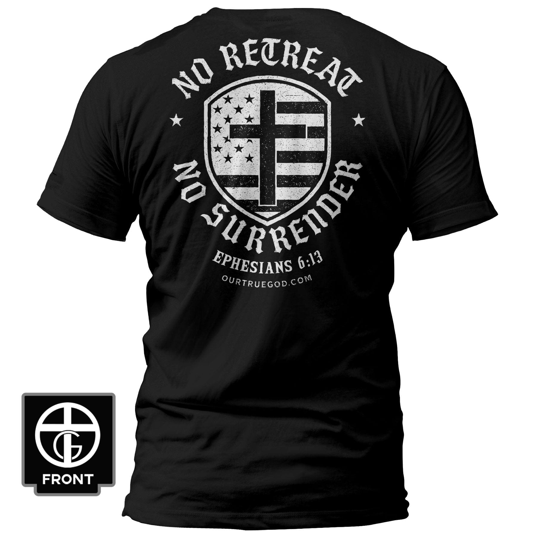 EDGE Printed Products Apparel T-Shirt / Black / S No Retreat T-Shirt