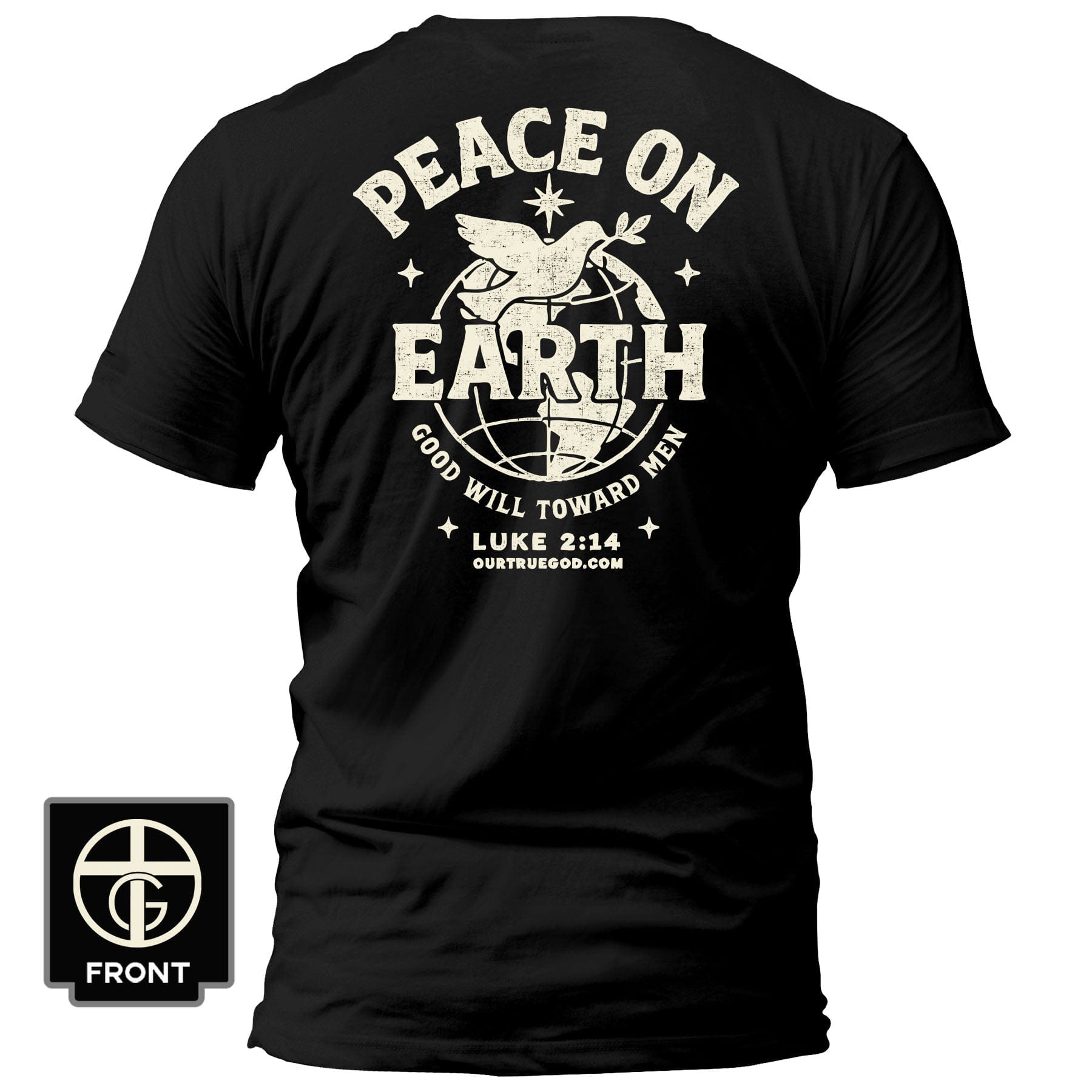 EDGE Printed Products Apparel T-Shirt / Black / S Peace On Earth T-Shirt