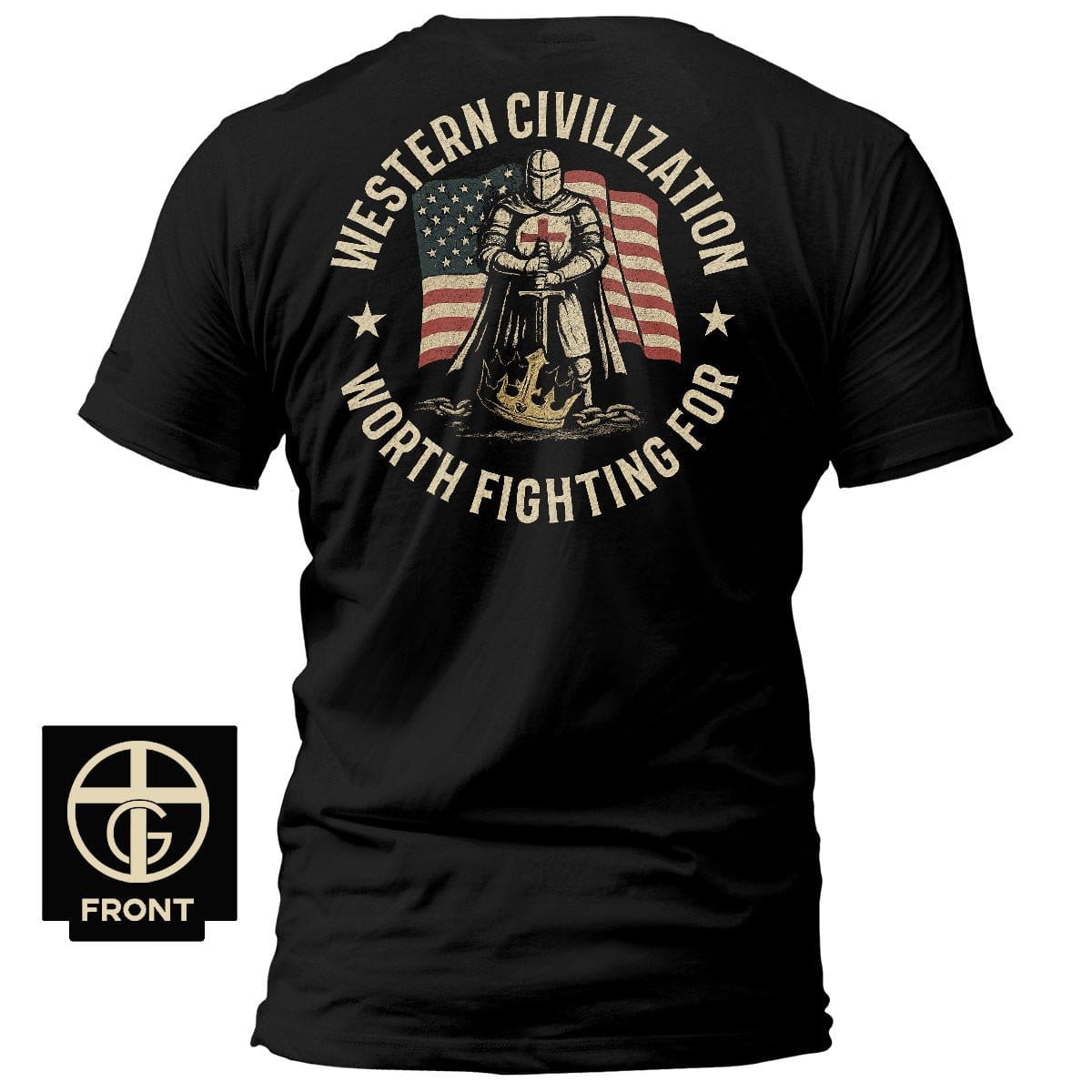 EDGE Printed Products Apparel T-Shirt / Black / S Western Civilization Worth Fighting For T-Shirt