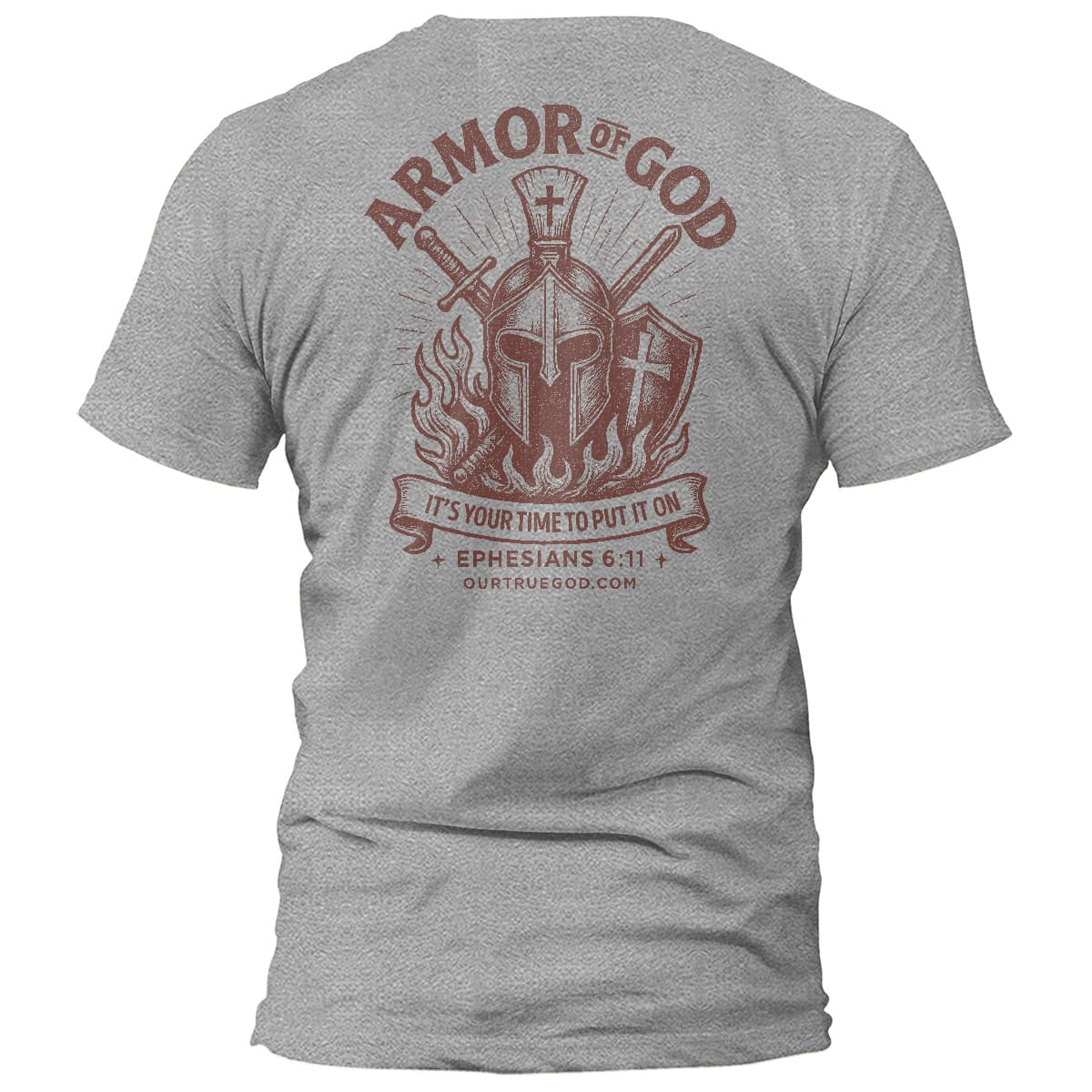 EDGE Printed Products Apparel T-Shirt / Grey / S Armor Of God T-Shirt