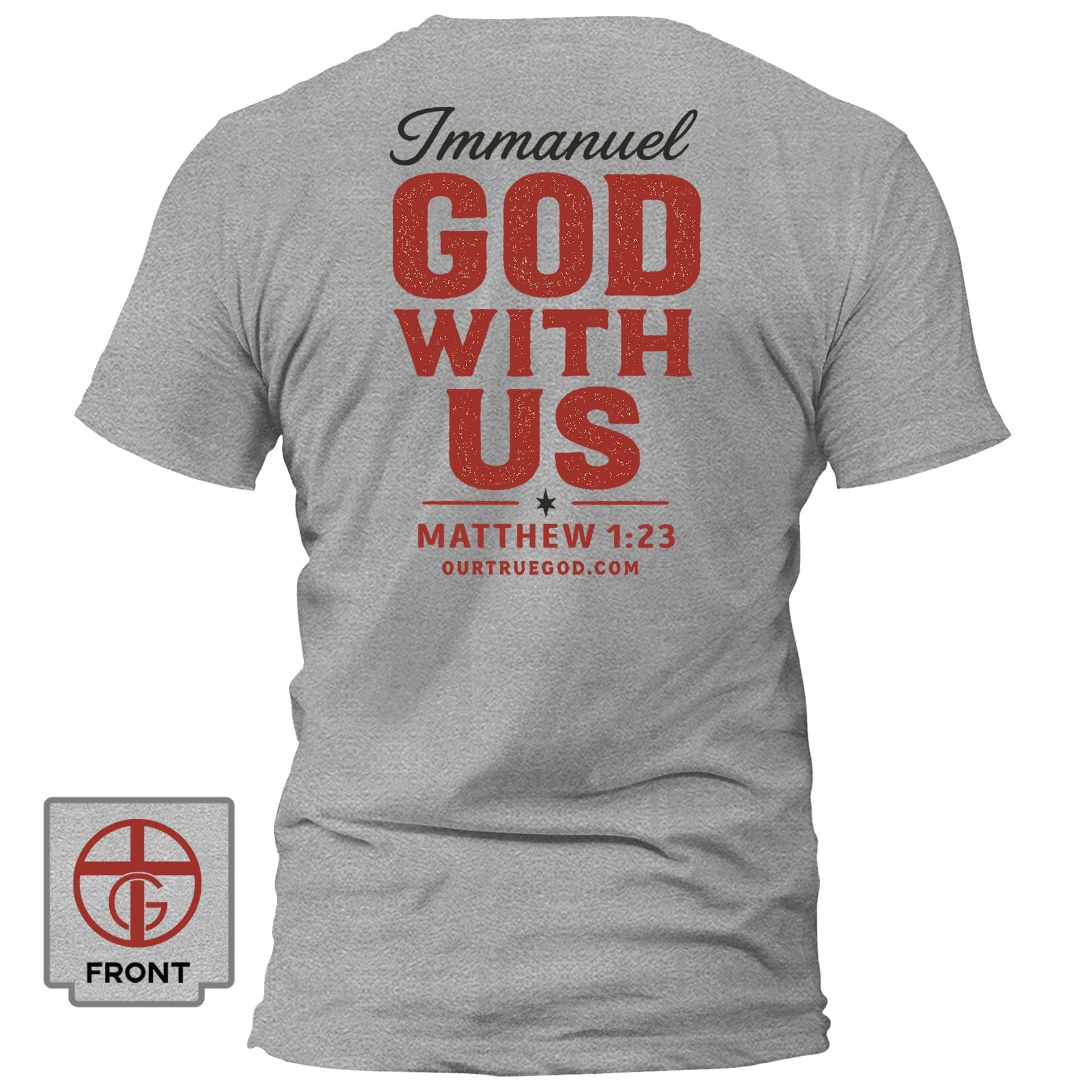 EDGE Printed Products Apparel T-Shirt / Grey / S Immanuel – God With Us T-Shirt