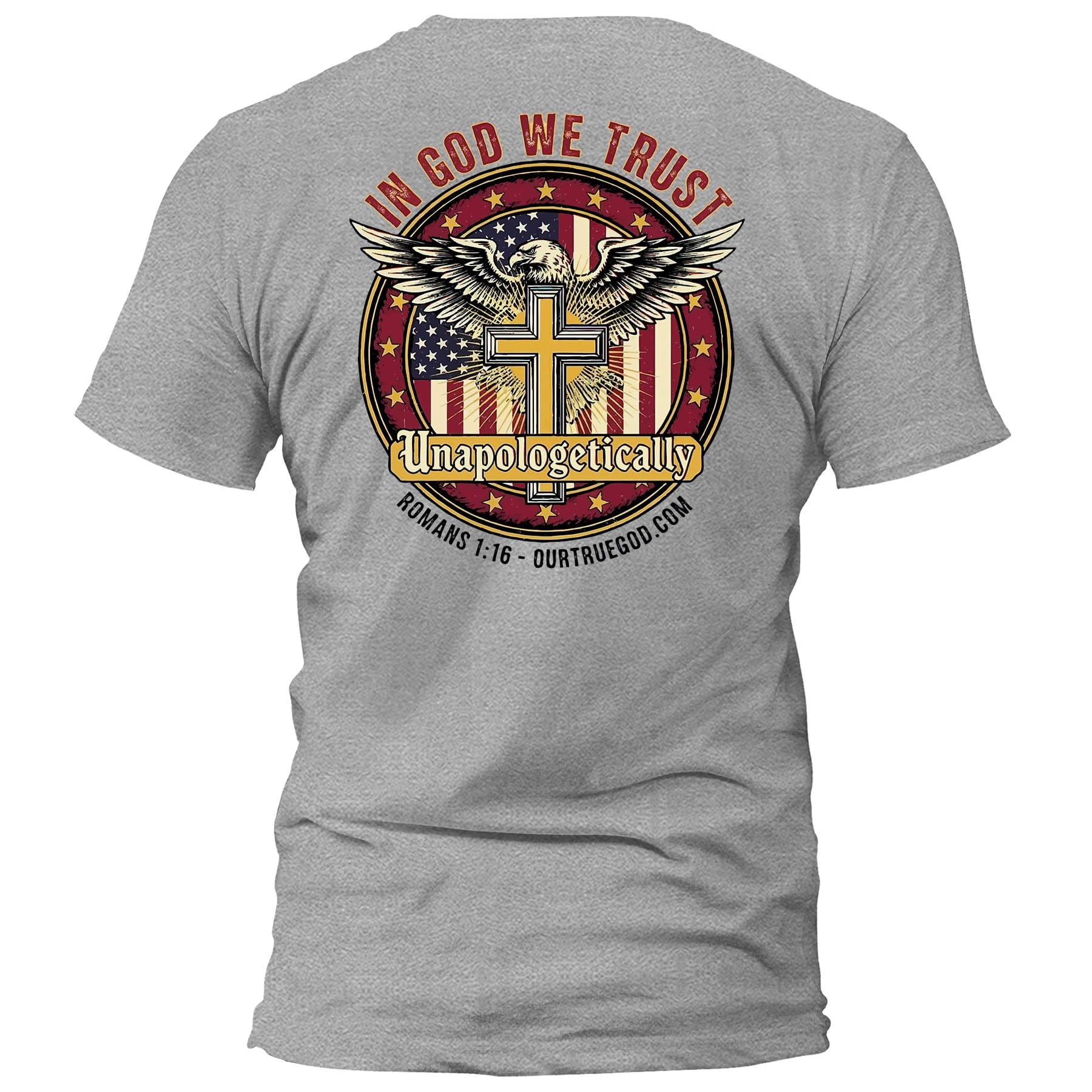 EDGE Printed Products Apparel T-Shirt / Grey / S In God We Trust, Unapologetically T-Shirt