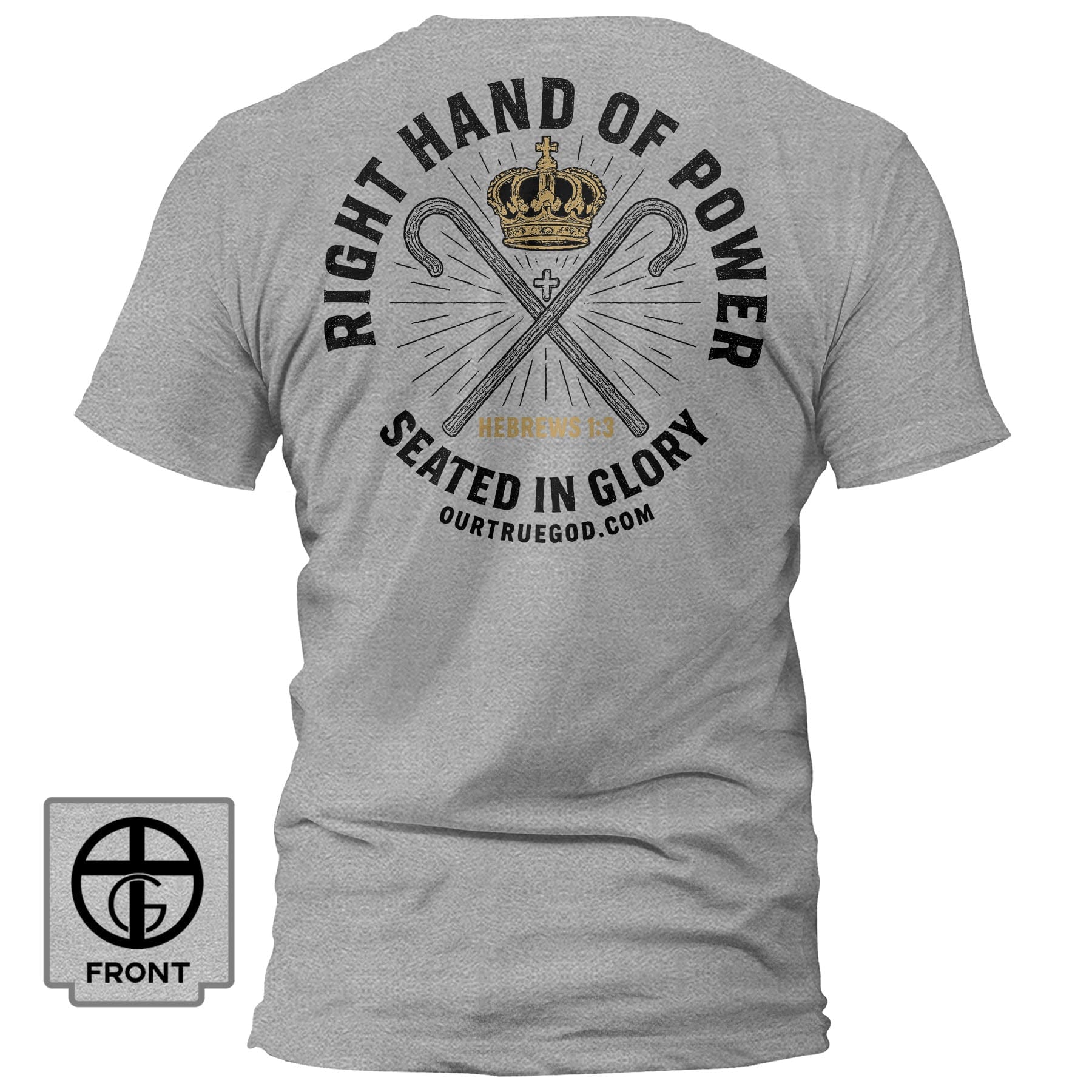 EDGE Printed Products Apparel T-Shirt / Grey / S Right Hand of Power T-Shirt