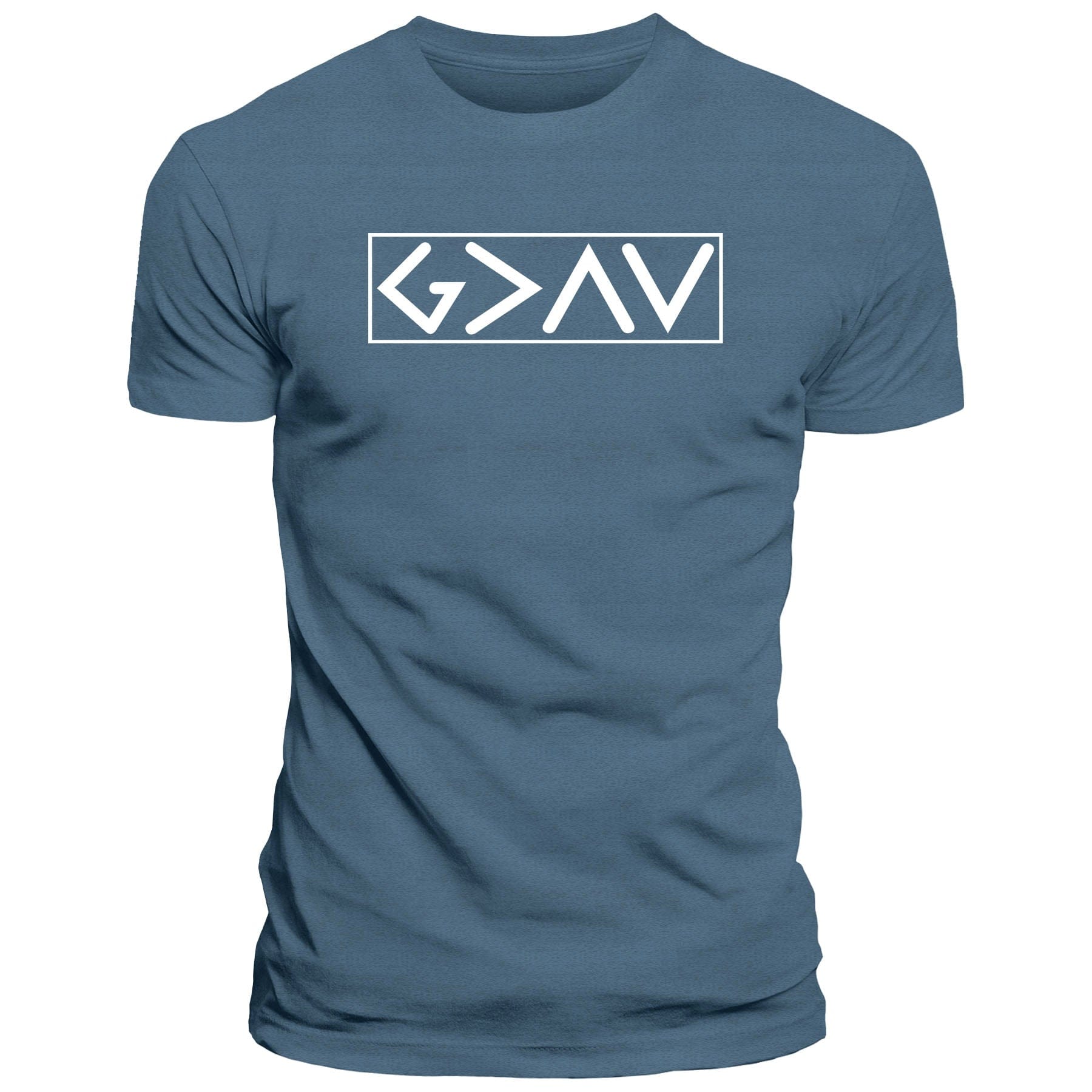 EDGE Printed Products Apparel T-Shirt / Indigo Blue / S God is Greater than the Highs and Lows Fall Collection T-Shirt