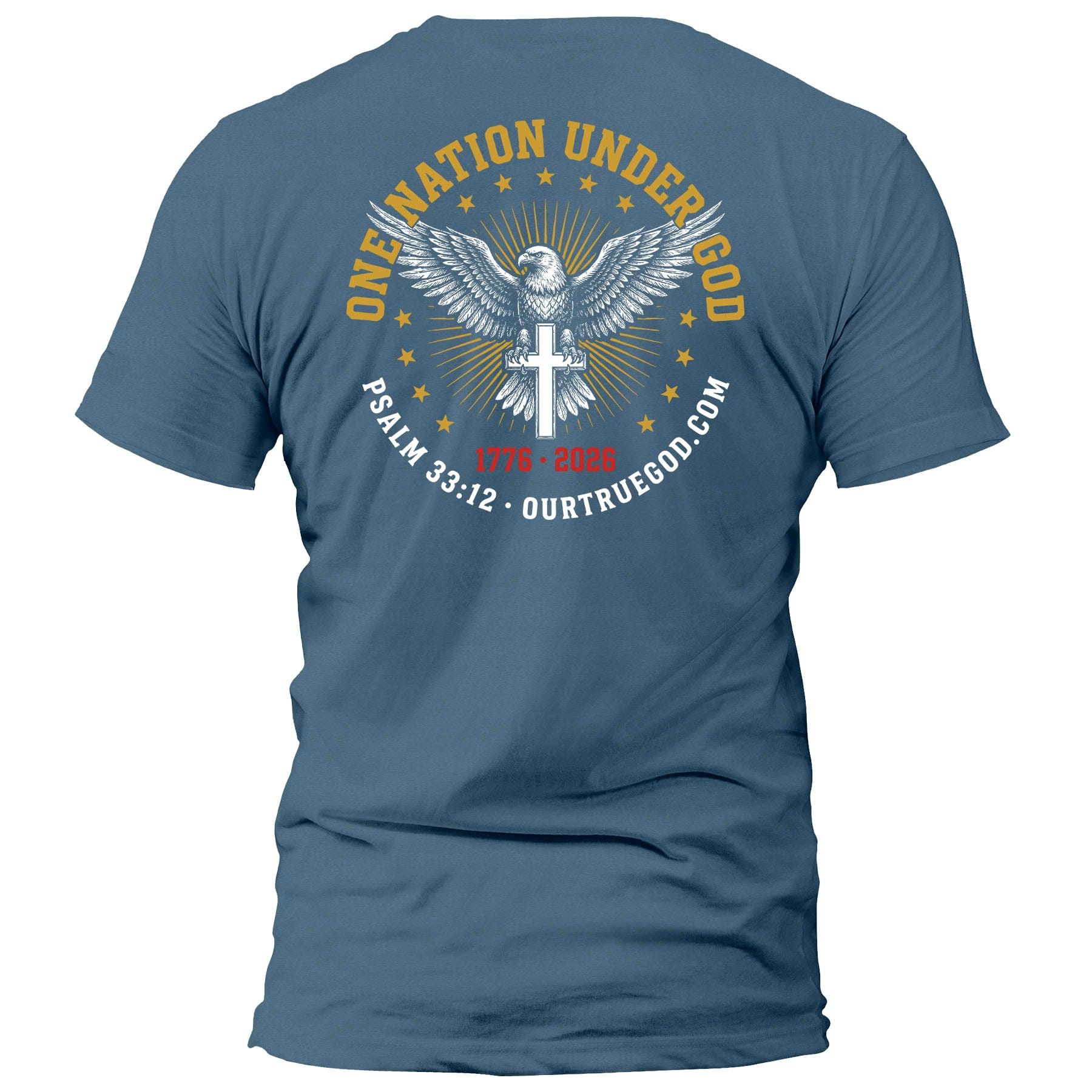 EDGE Printed Products Apparel T-Shirt / Indigo Blue / S One Nation Under God T-Shirt