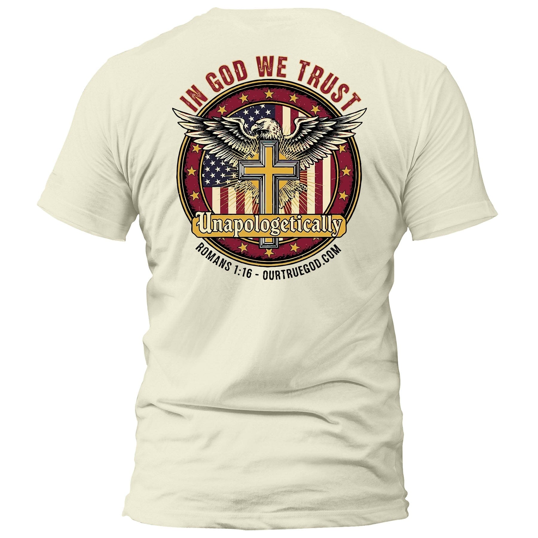 EDGE Printed Products Apparel T-Shirt / Off White / S In God We Trust, Unapologetically T-Shirt