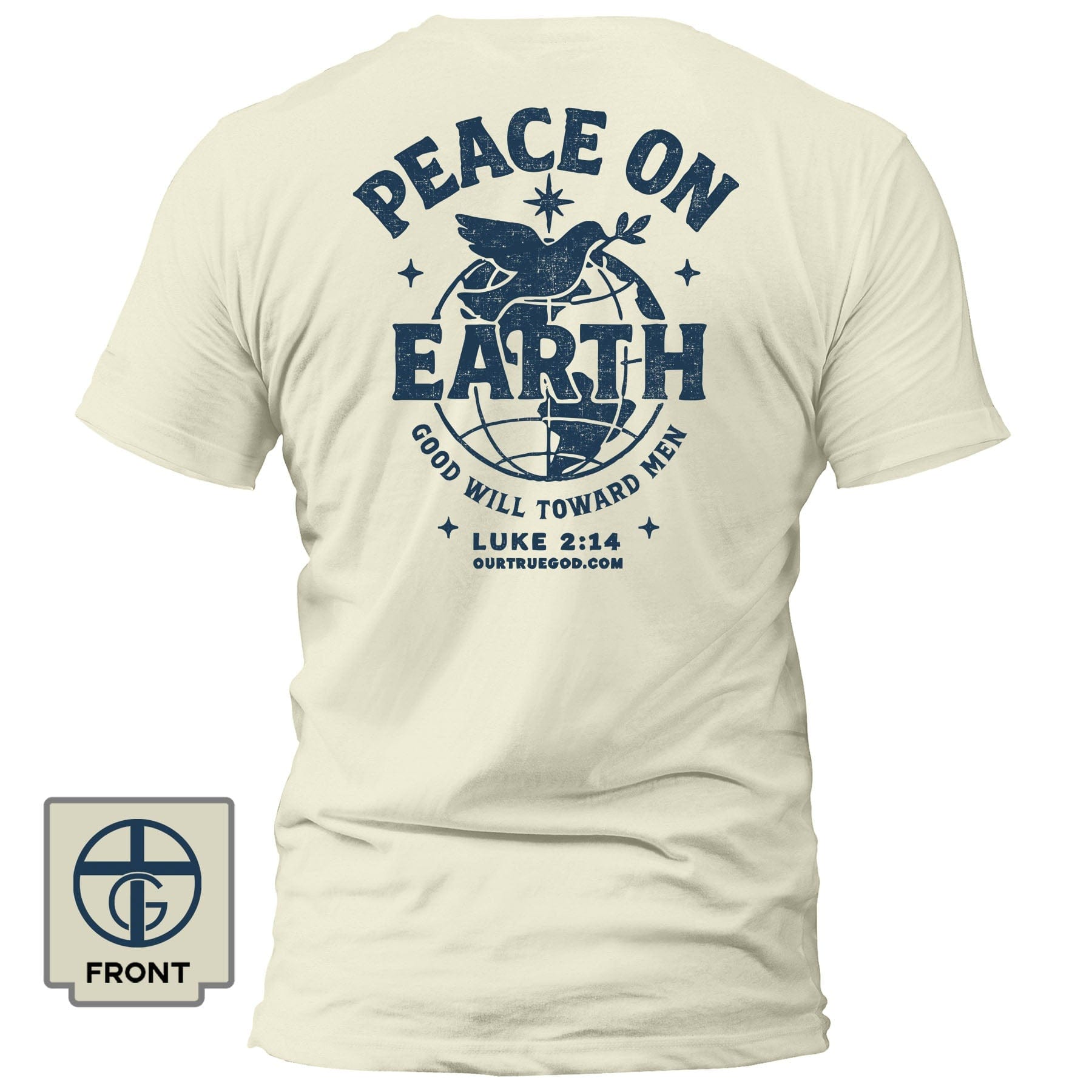 EDGE Printed Products Apparel T-Shirt / Off White / S Peace On Earth T-Shirt