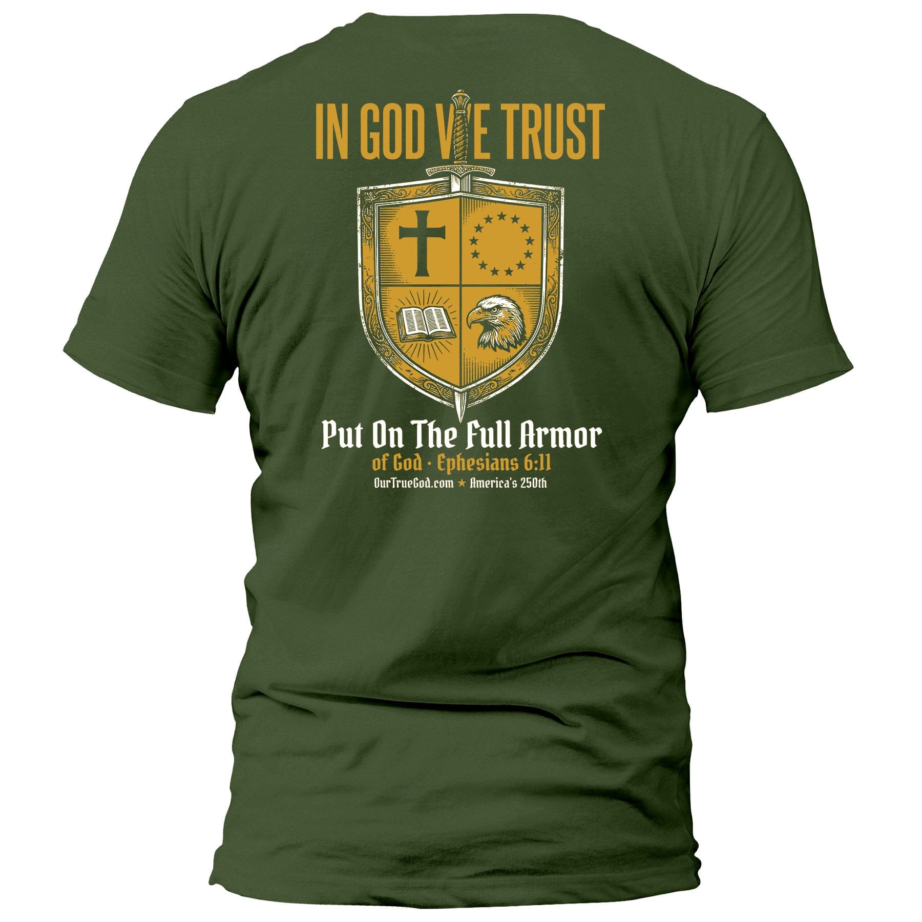 EDGE Printed Products Apparel T-Shirt / Olive / S In God We Trust T-Shirt