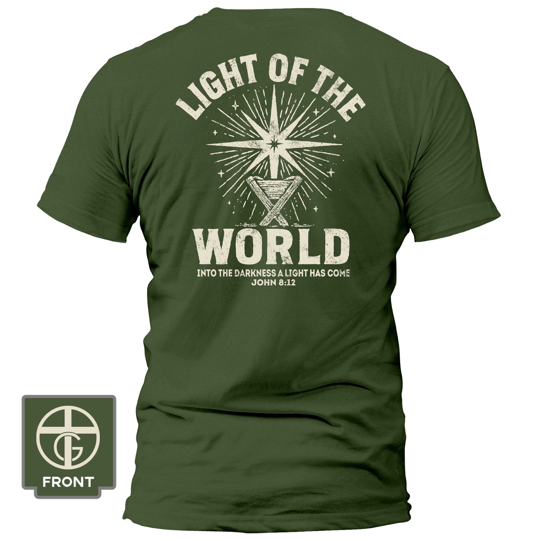EDGE Printed Products Apparel T-Shirt / Olive / S Light Of The World T-Shirt