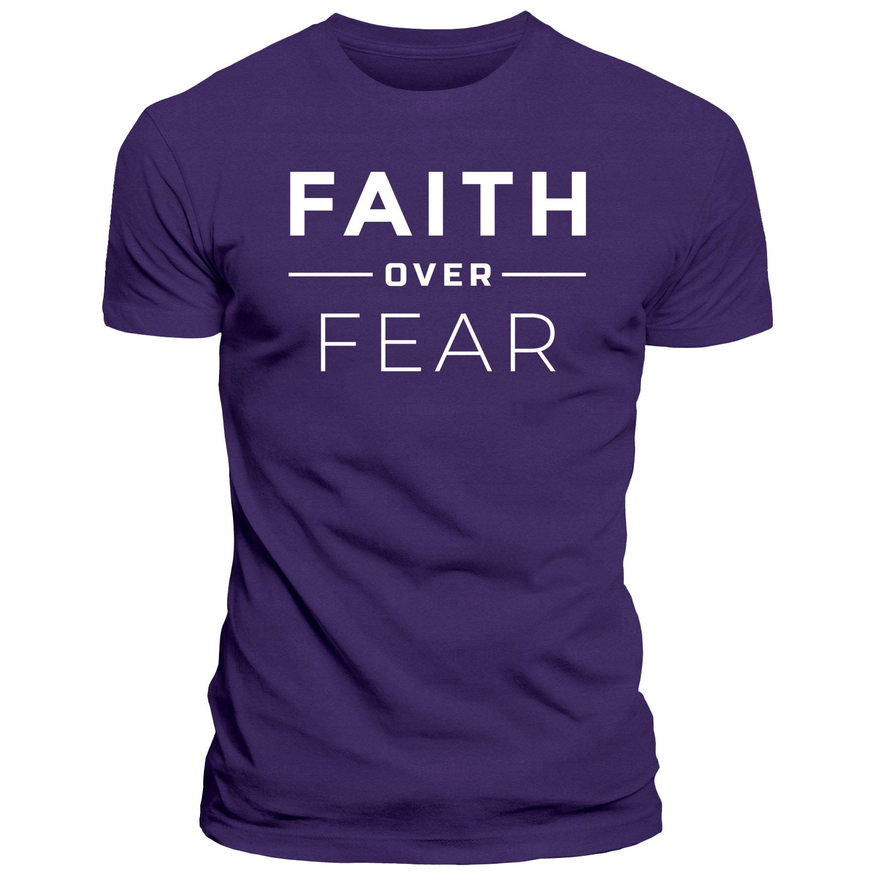 EDGE Printed Products Apparel T-Shirt / Purple / S Faith Over Fear Fall Collection T-Shirt