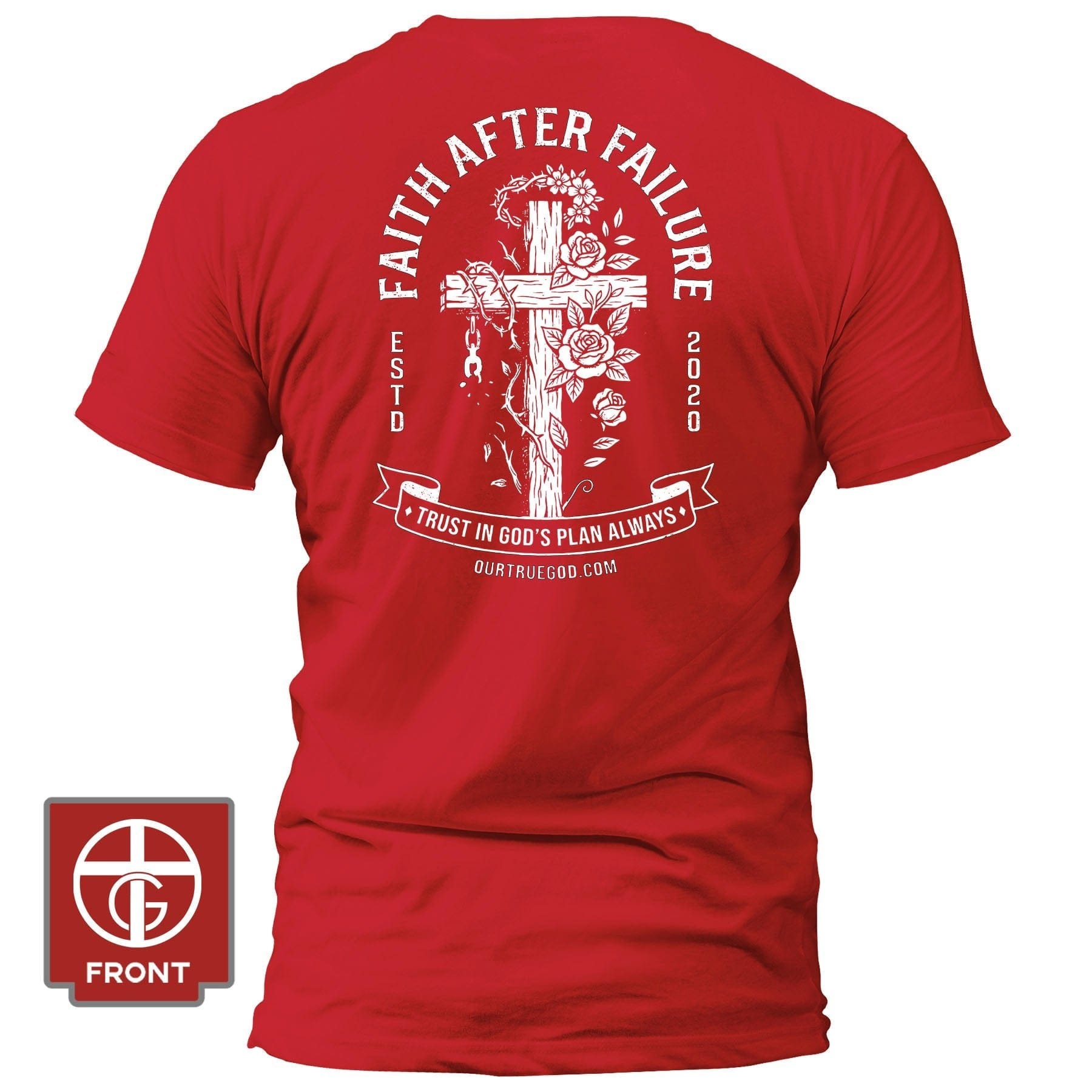 EDGE Printed Products Apparel T-Shirt / Red / S Faith After Failure T-Shirt