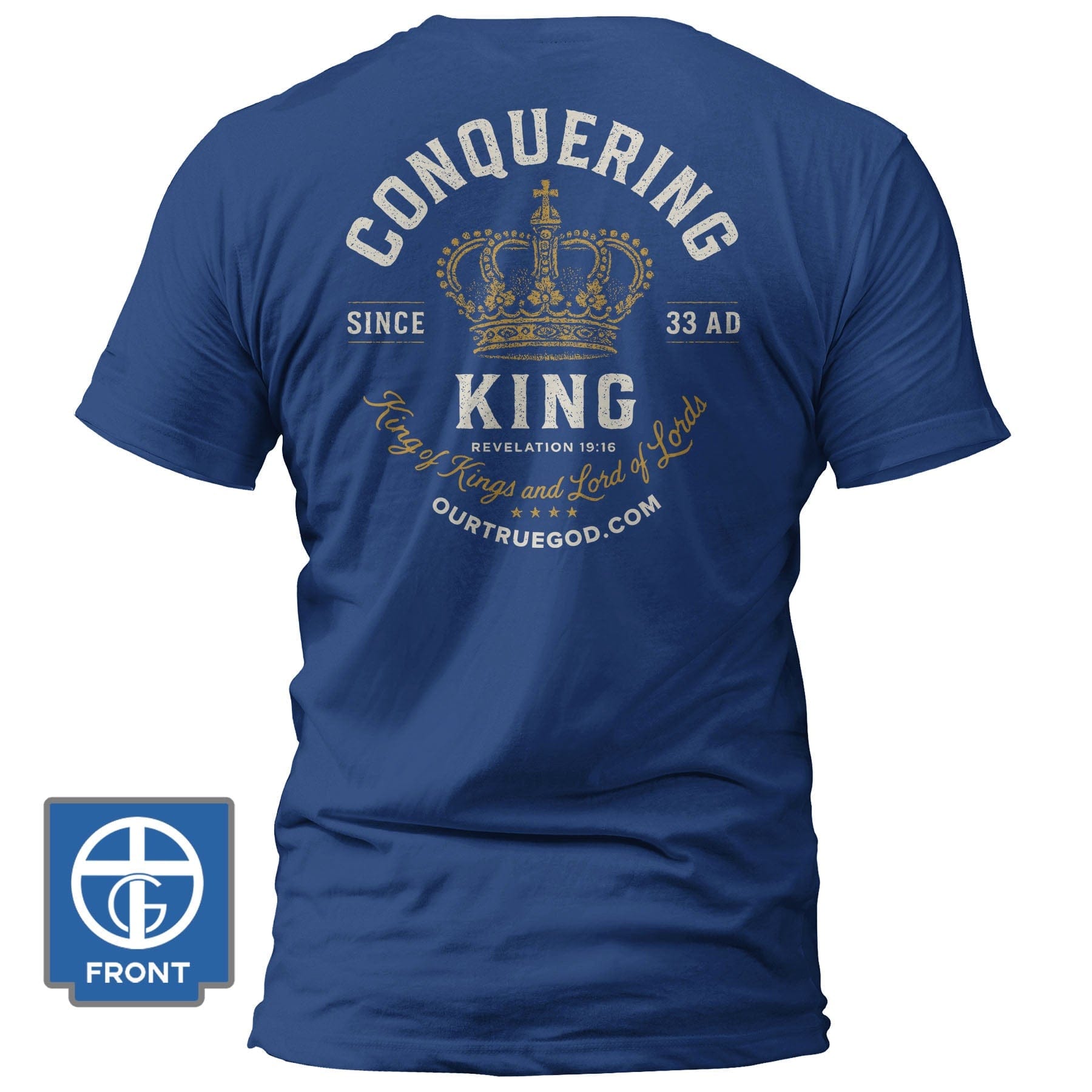 EDGE Printed Products Apparel T-Shirt / Royal Blue / S Conquering King T-Shirt