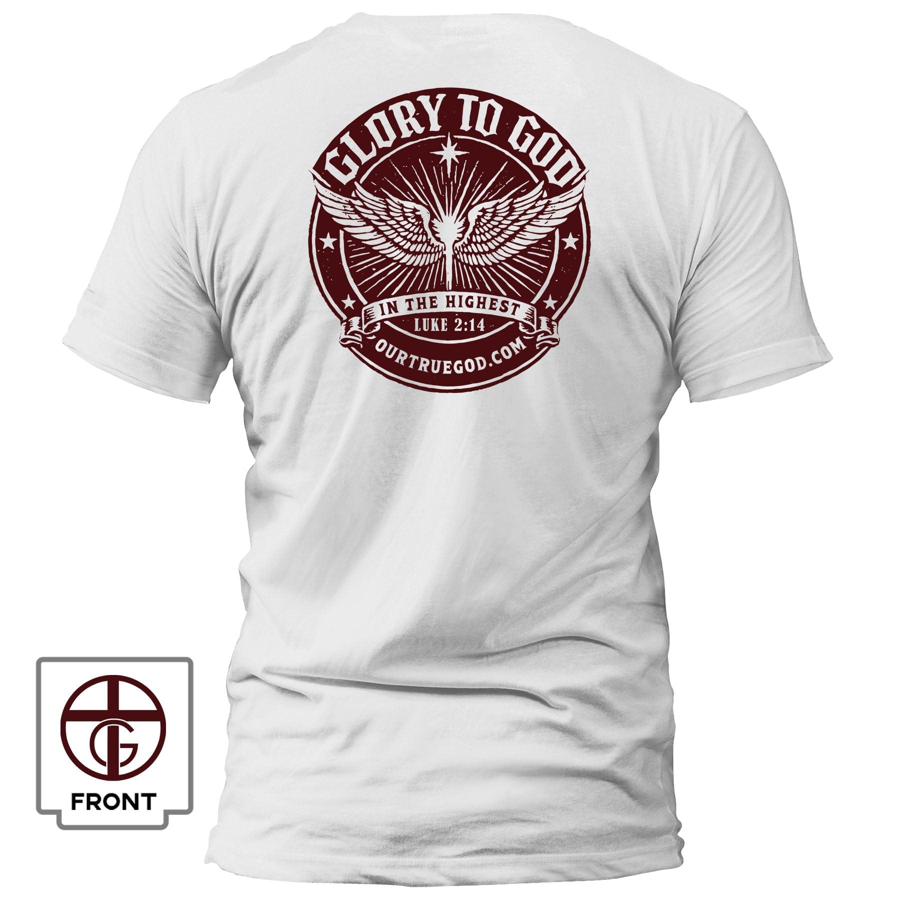 EDGE Printed Products Apparel T-Shirt / White / S Glory To God In The Highest T-Shirt
