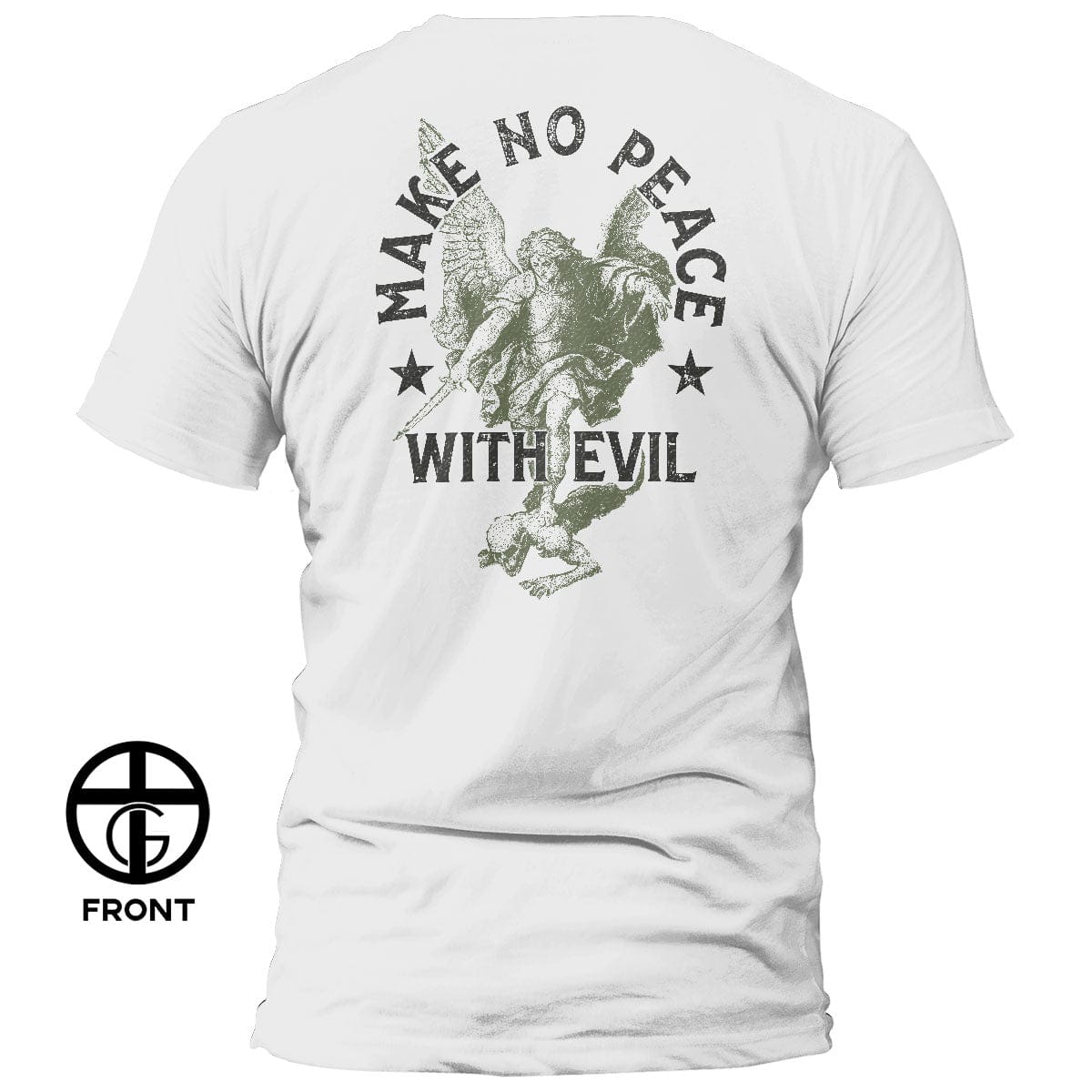 EDGE Printed Products Apparel T-Shirt / White / S Make No Peace With Evil T-Shirt