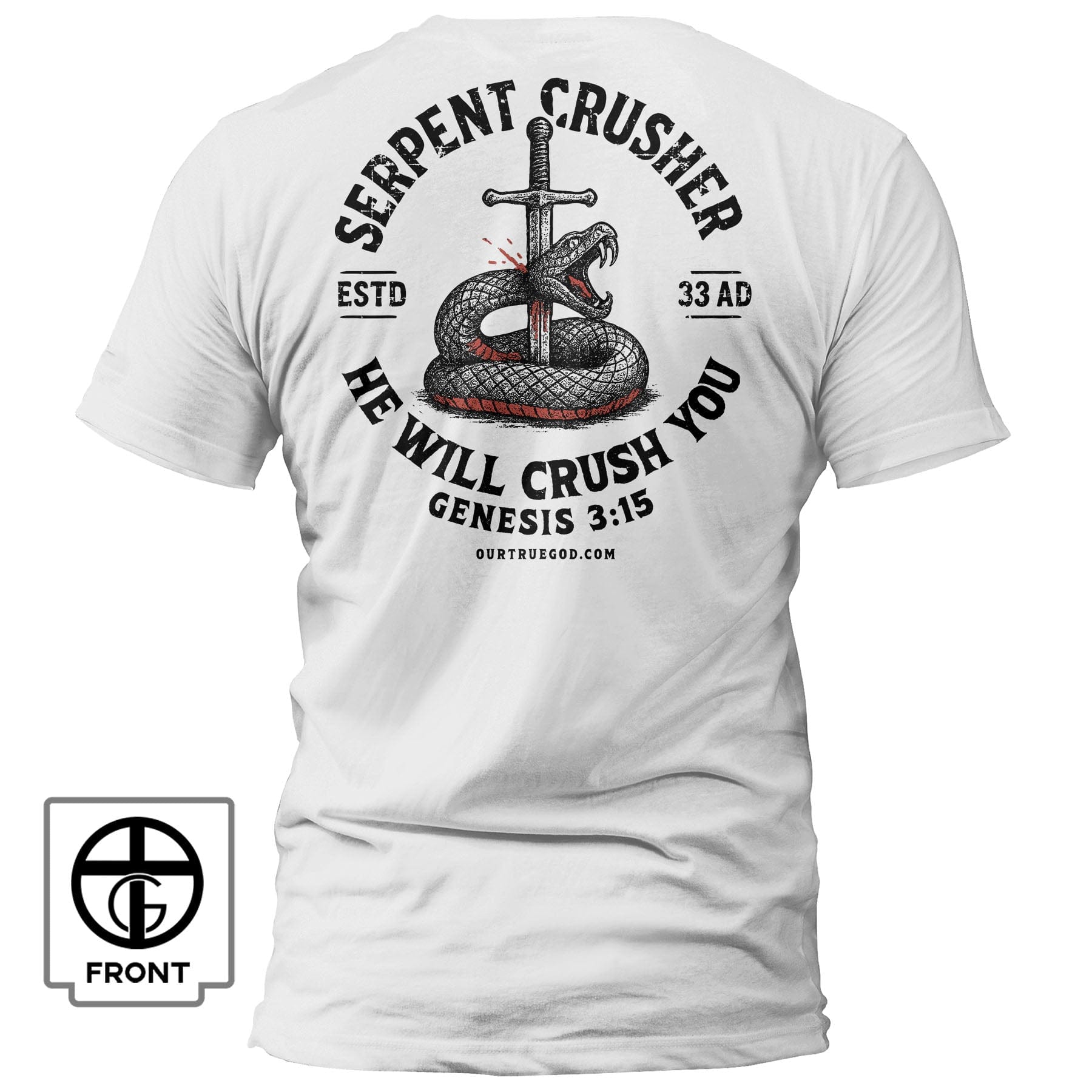 EDGE Printed Products Apparel T-Shirt / White / S Serpent Crusher T-Shirt