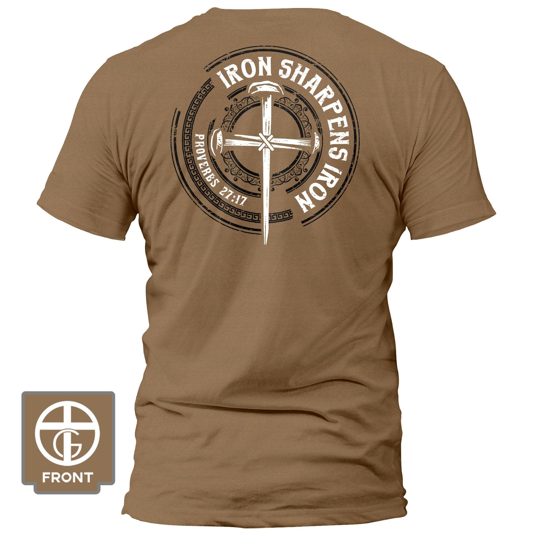 EDGE Printed Products Apparel T-Shirt / Woodland Brown / S Iron Sharpens Iron - Proverbs 27:17 Fall Collection T-Shirt