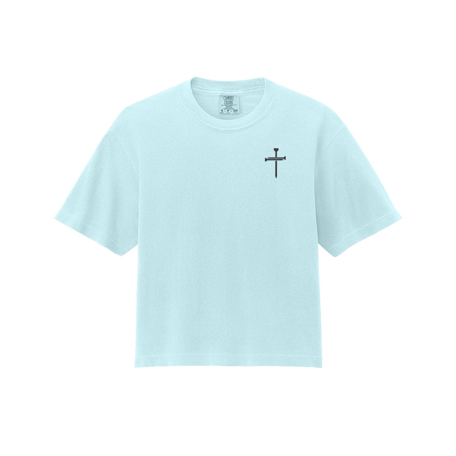 EDGE Printed Products Apparel Women’s Boxy Tee / Chambray / XS Nail Cross Women’s Boxy Tee