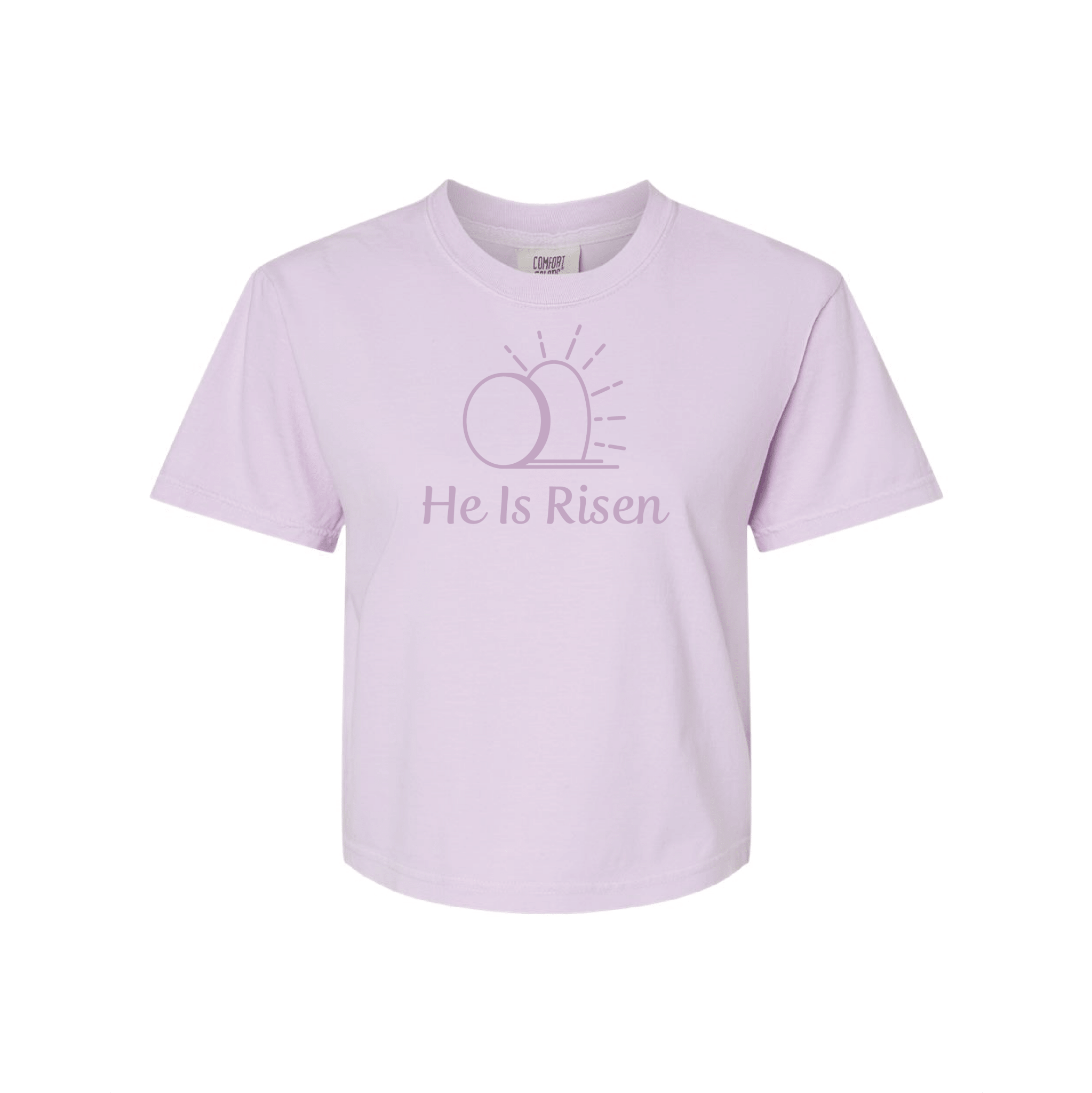 EDGE Printed Products Apparel Women’s Boxy Tee / Orchid / XS He Is Risen Women’s Boxy Tee