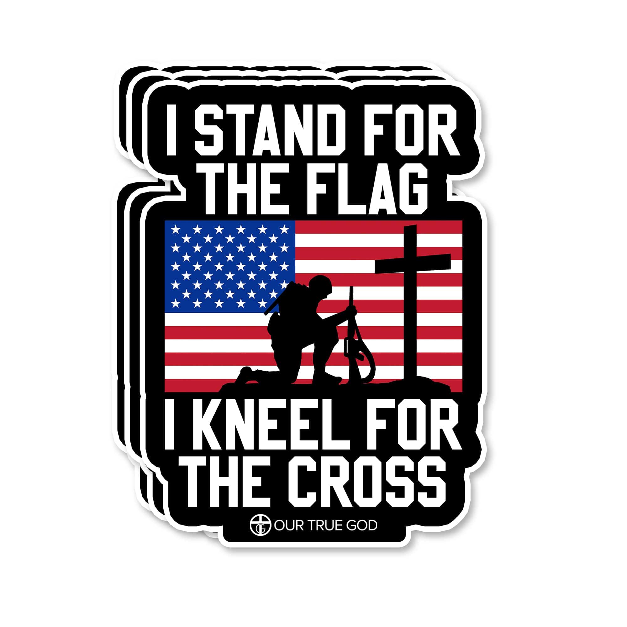 EDGE Printed Products Decal I Stand for the Flag Decals