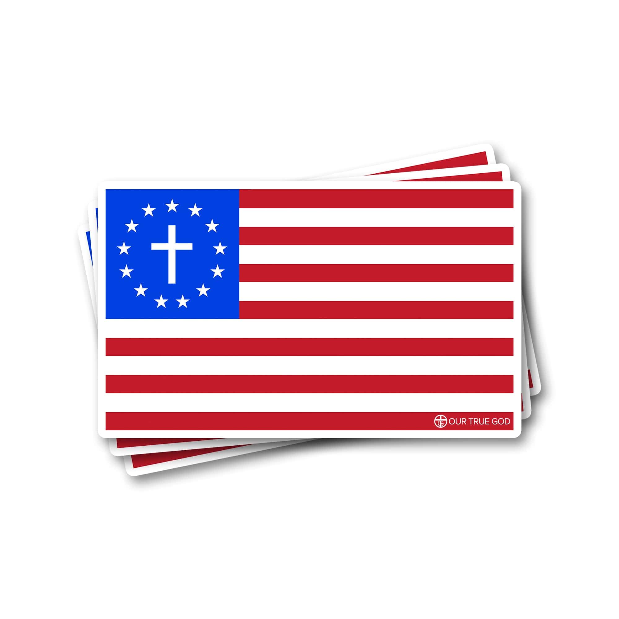 EDGE Printed Products Decal One Nation Under God Flag Decals
