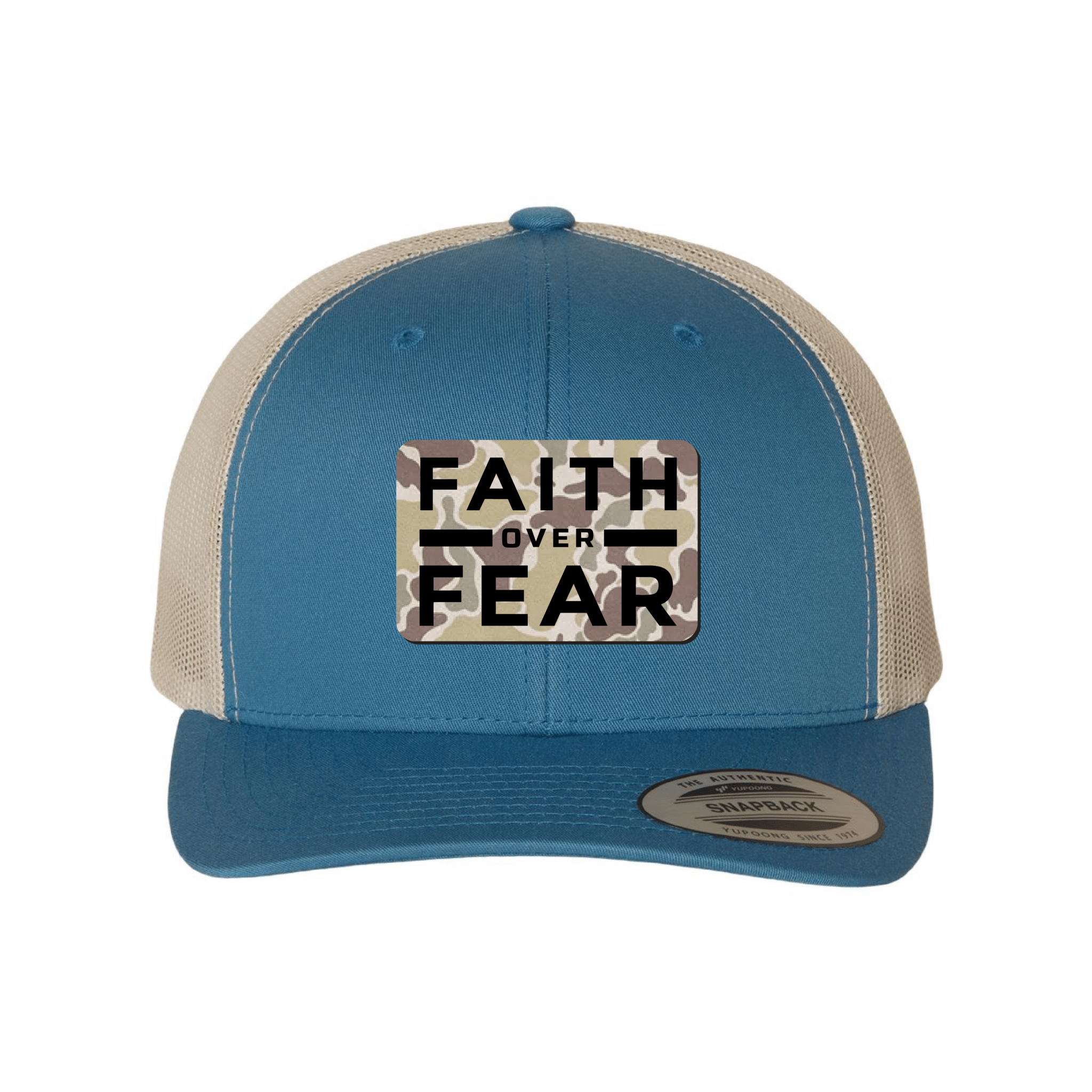 Faith Over Fear Duck Camo Patch Fall Collection Hats - Our True God
