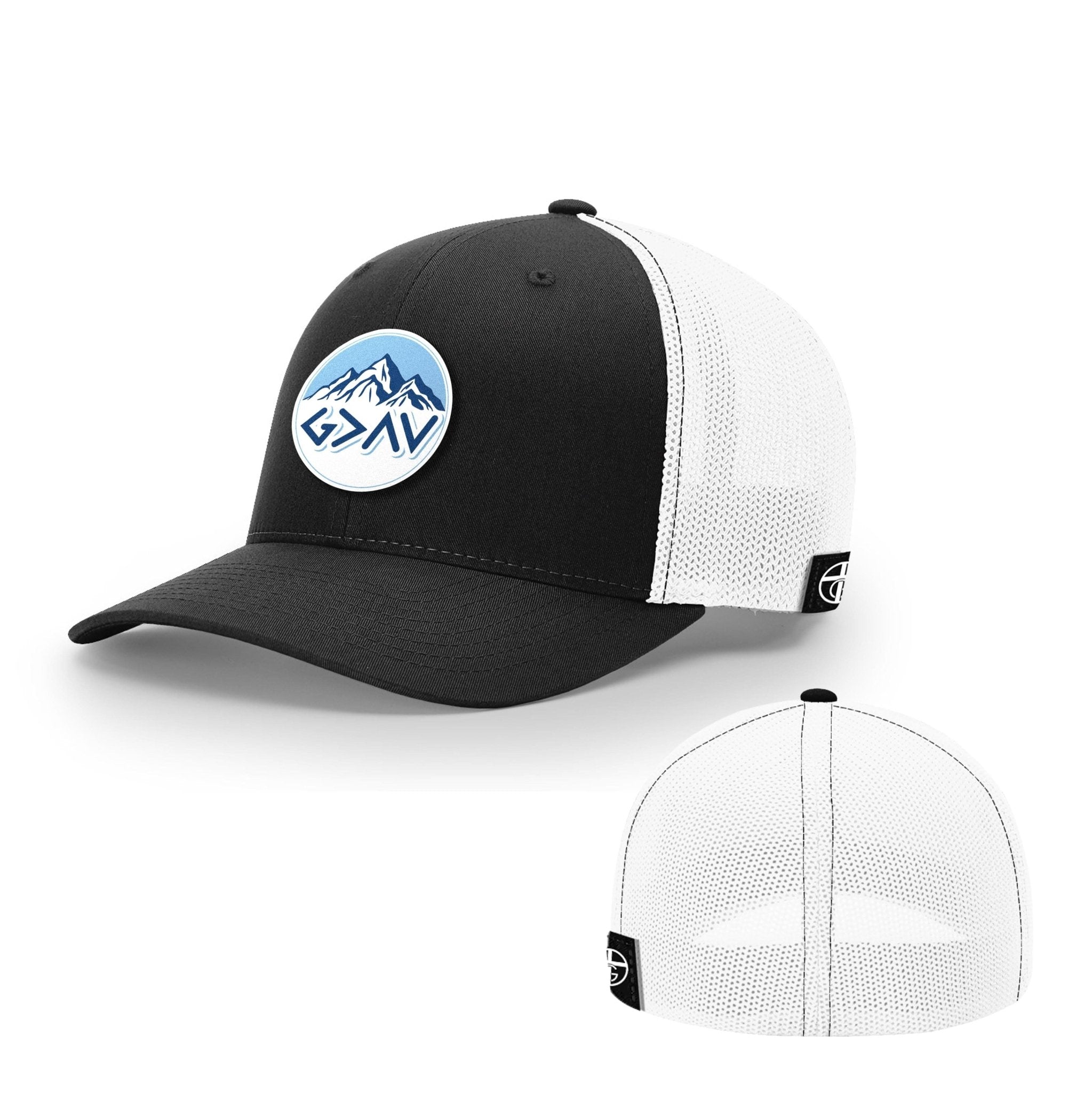 God Is Greater Than The Highs And Lows Mountain Circle Patch Hats - Our True God