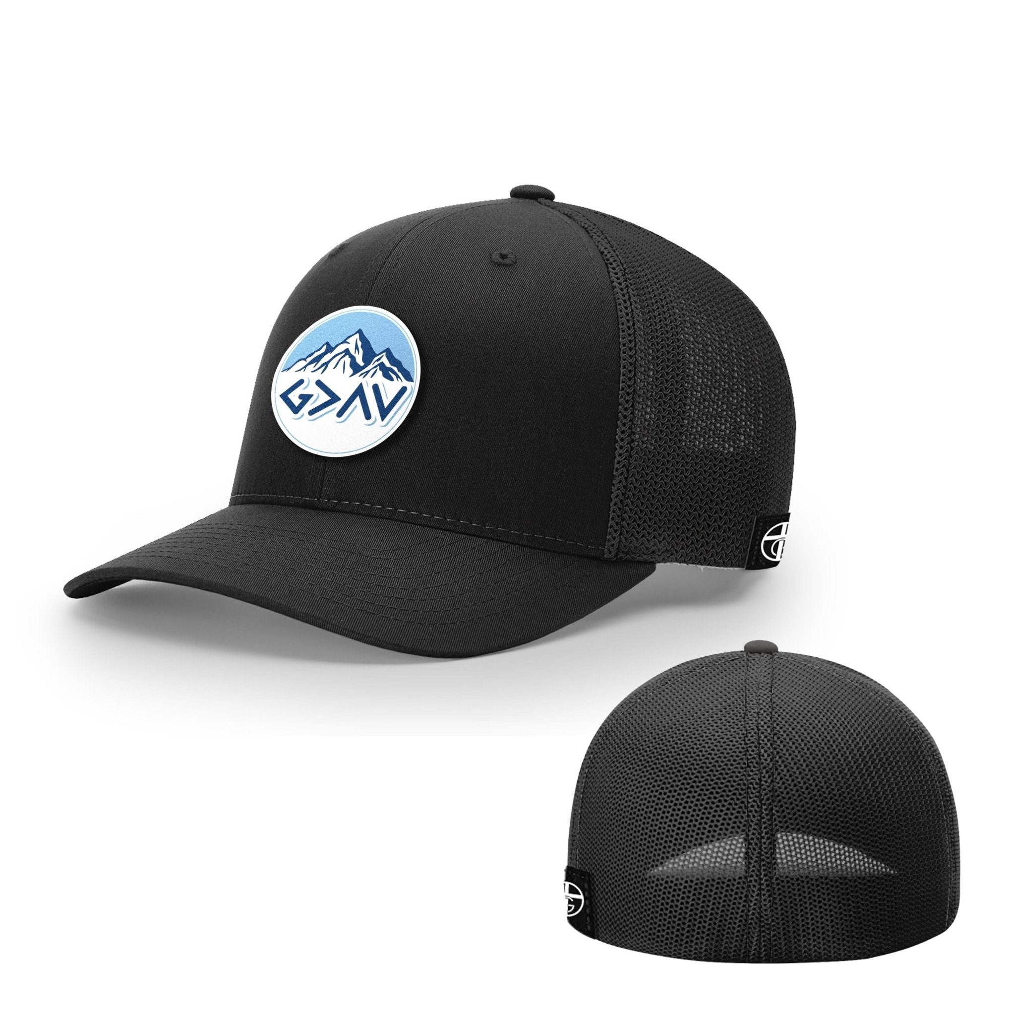 God Is Greater Than The Highs And Lows Mountain Circle Patch Hats - Our True God