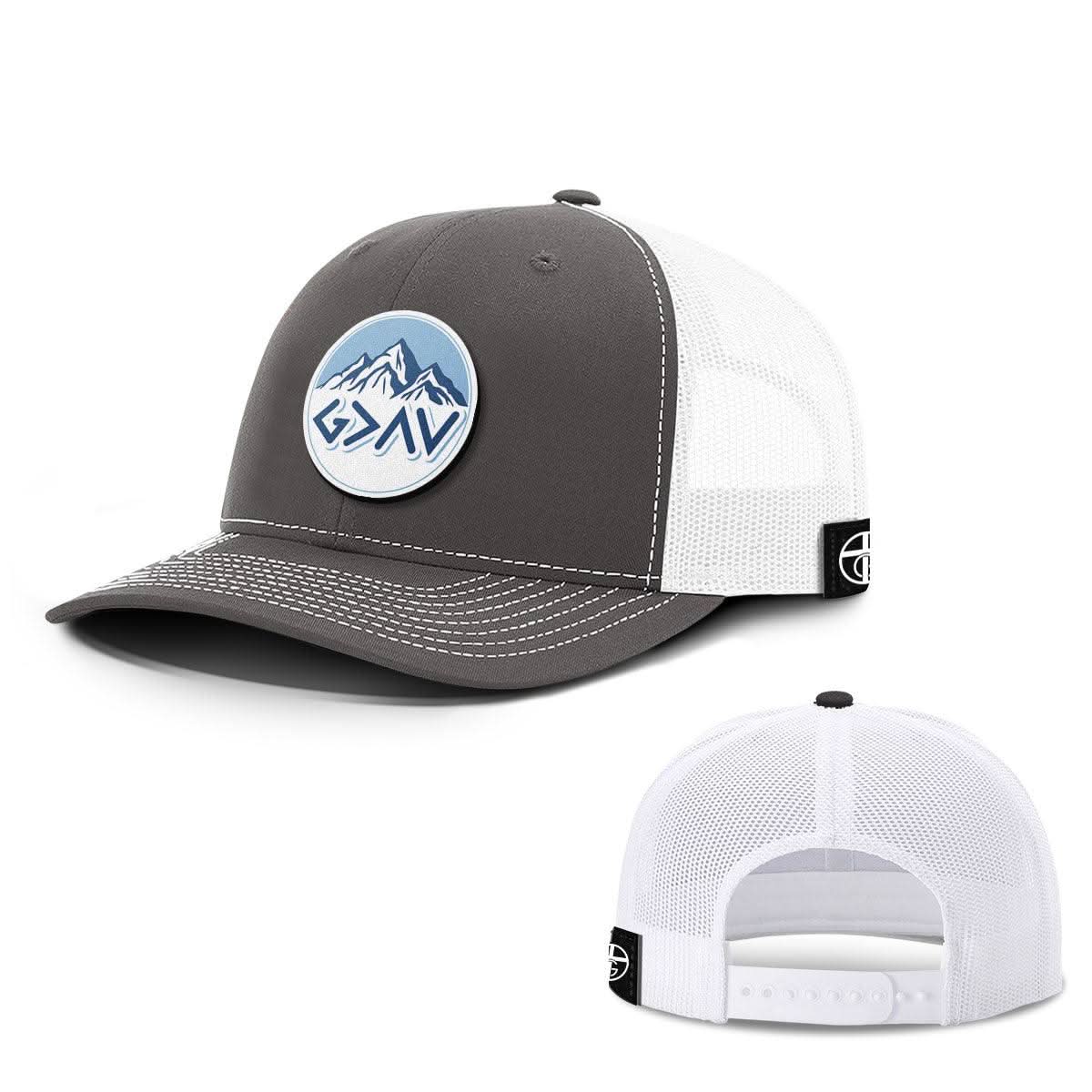 God Is Greater Than The Highs And Lows Mountain Circle Patch Hats - Our True God
