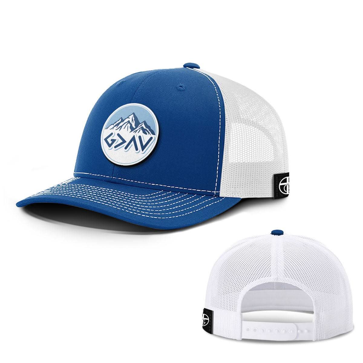 God Is Greater Than The Highs And Lows Mountain Circle Patch Hats - Our True God