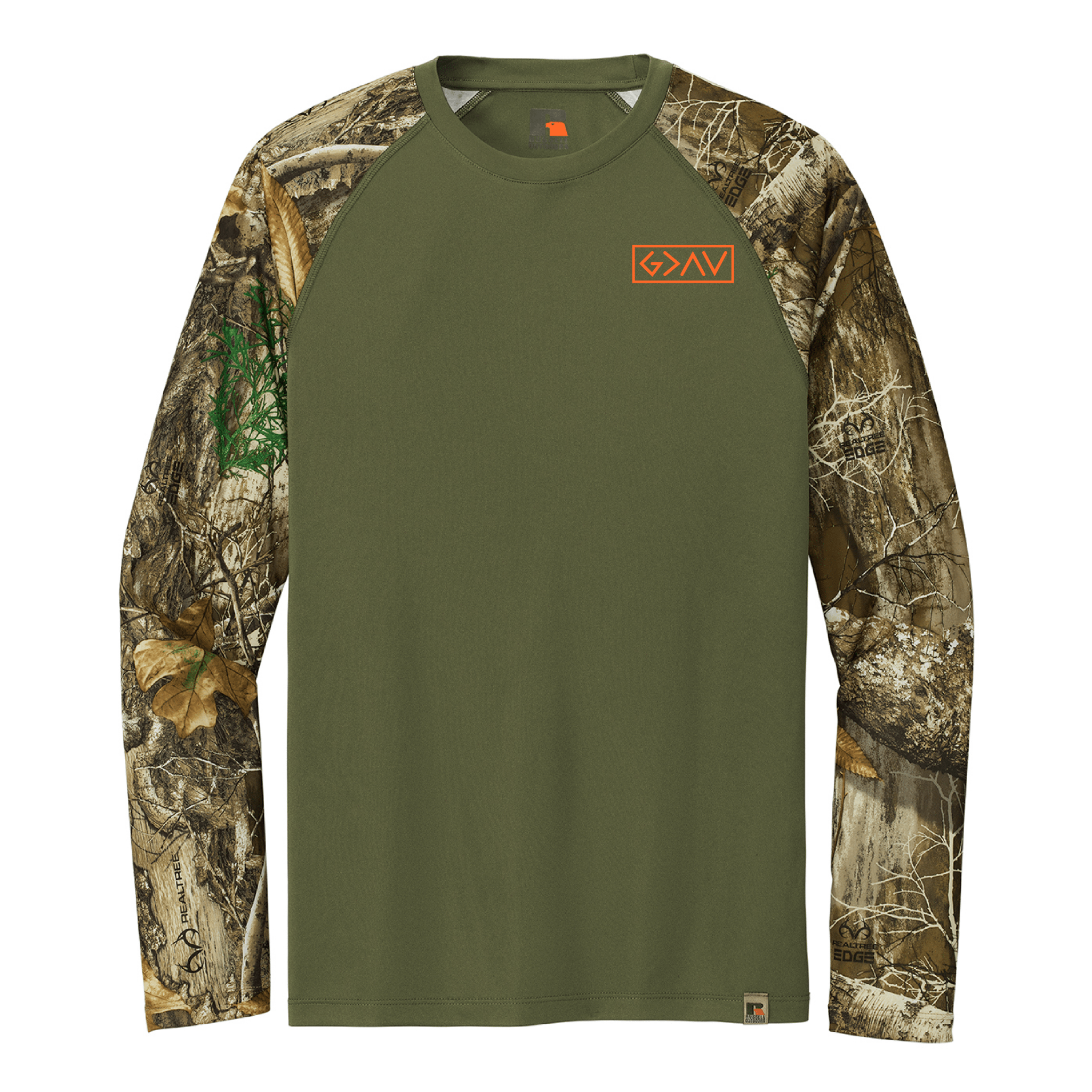 God is Greater Than the Highs and Lows Realtree® Camo Performance Long Sleeve T-Shirt - Our True God