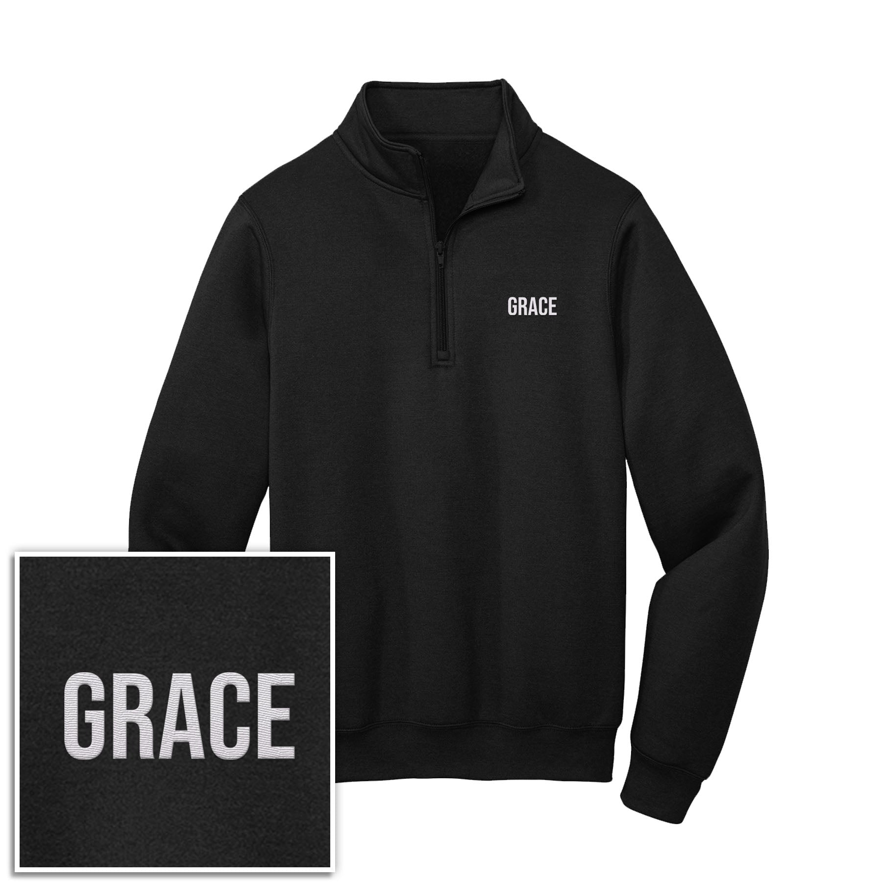 Grace 1/4 - Zip Pullover Sweatshirt - Our True God