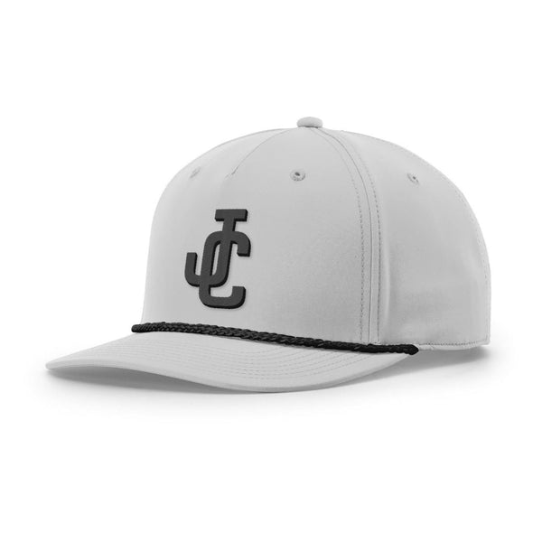 JC Rope Hat, Five Panel Classic in Light Grey and Black
