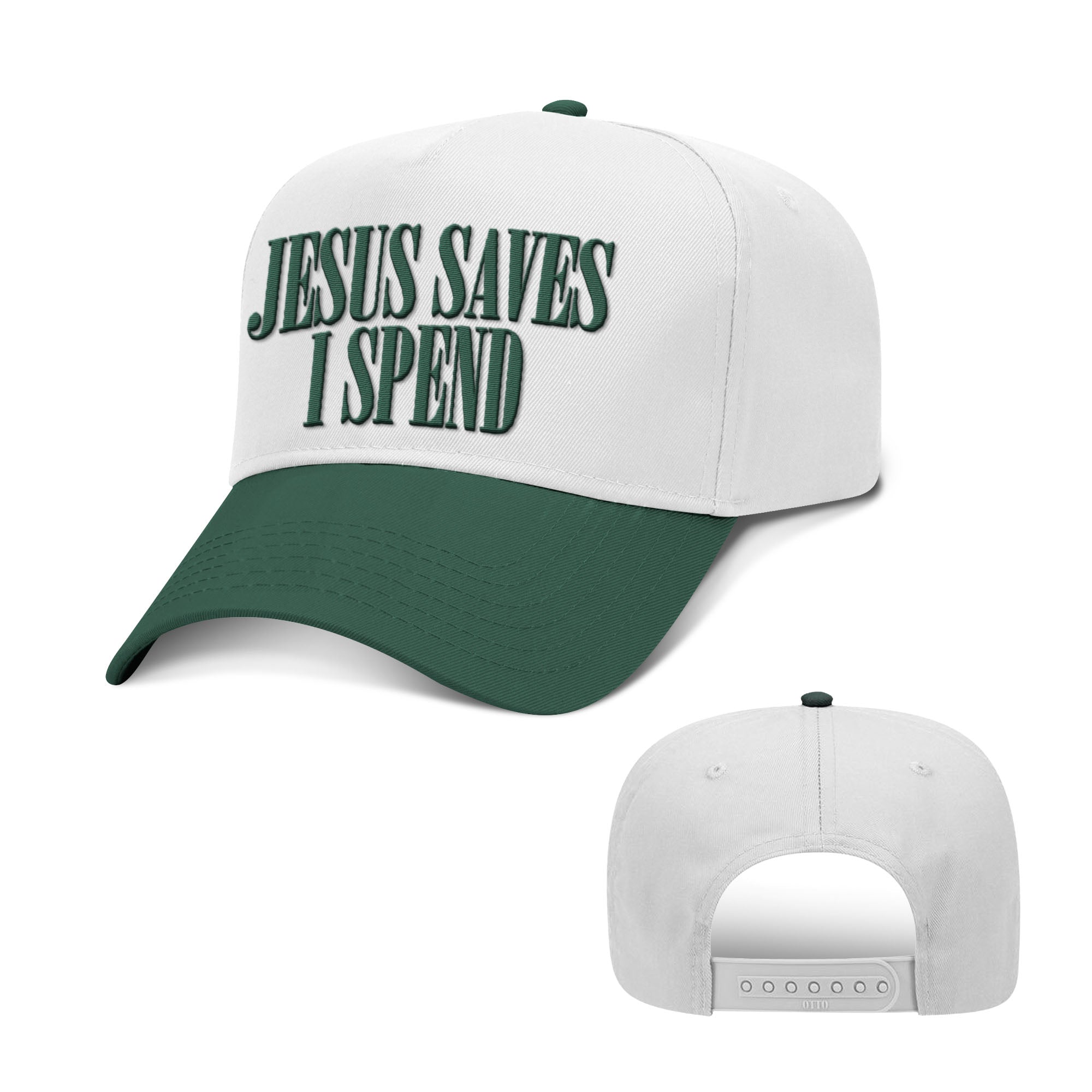 Jesus Saves I Spend Two Tone Hats - Our True God
