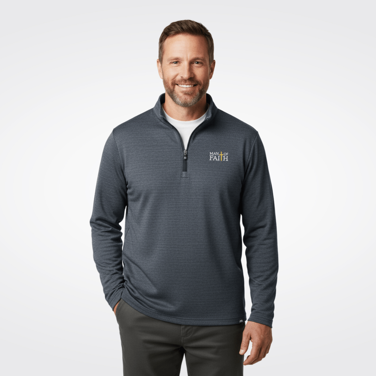 Man Of Faith TravisMathew Crestview 1/4 - Zip Pullover - Our True God