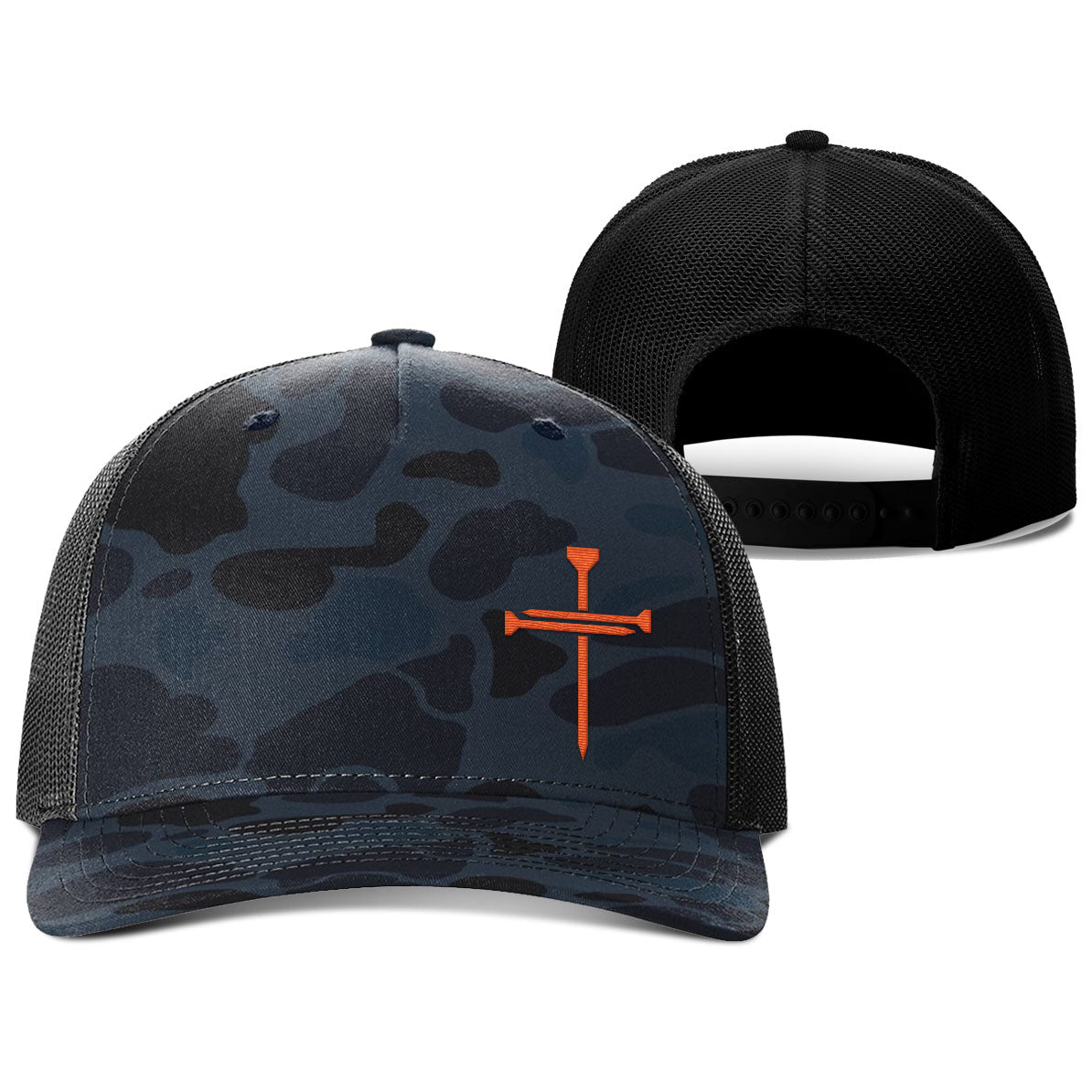 Nail Cross Lower Left Hunting Hats - Our True God