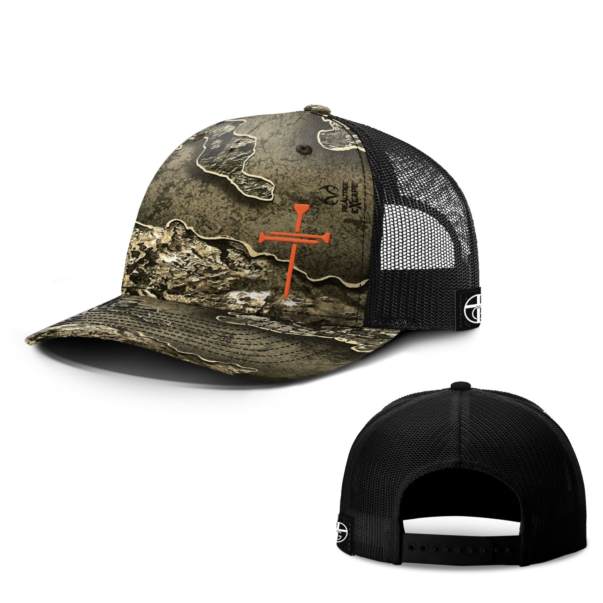 Nail Cross Lower Left Hunting Hats - Our True God