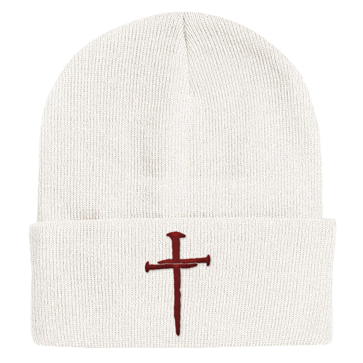 Nail Cross Maroon Beanies - Our True God