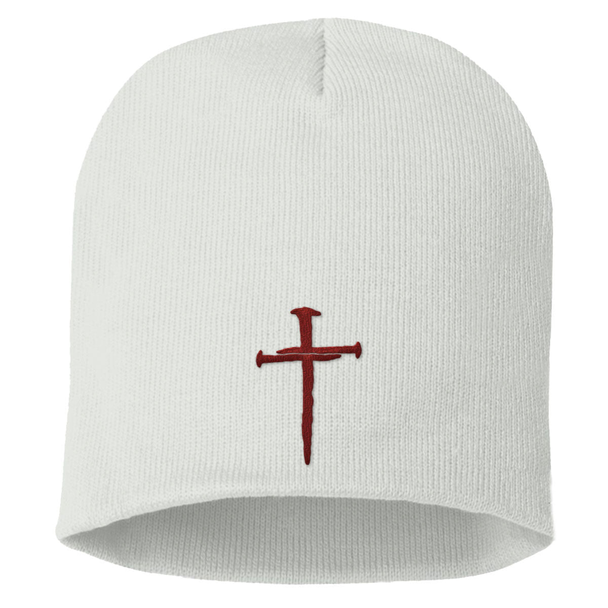Nail Cross Maroon Beanies - Our True God