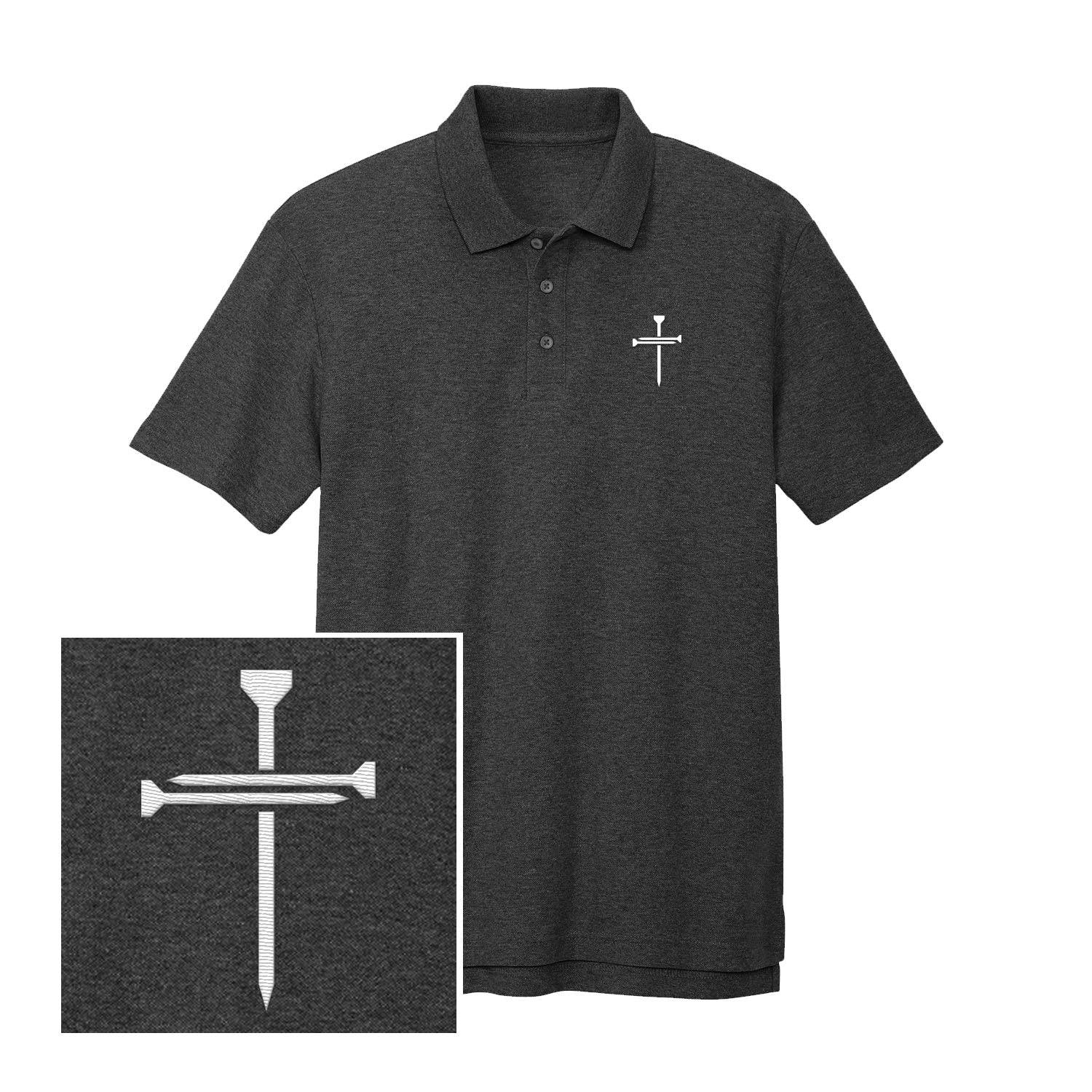 Nail Cross Performance Polo Shirt - Our True God