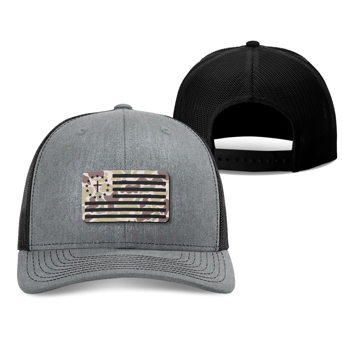 One Nation Under God Flag Duck Camo Patch Fall Collection Hats - Our True God
