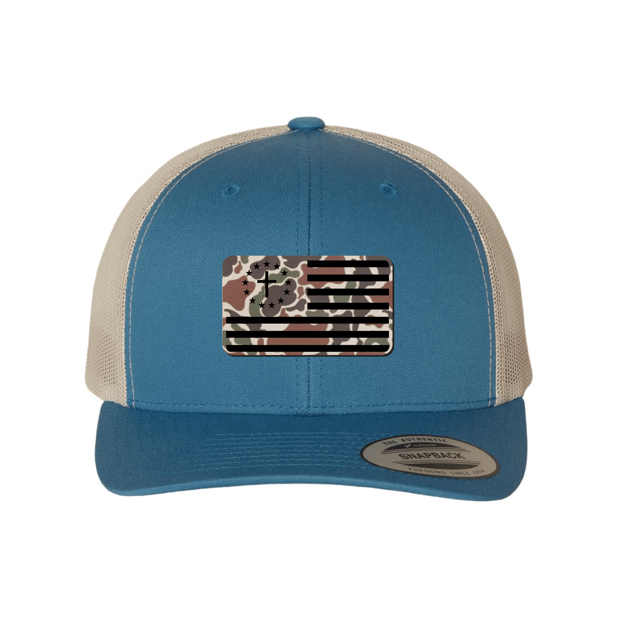 One Nation Under God Flag Fowl Play Camo Patch Fall Collection Hats - Our True God