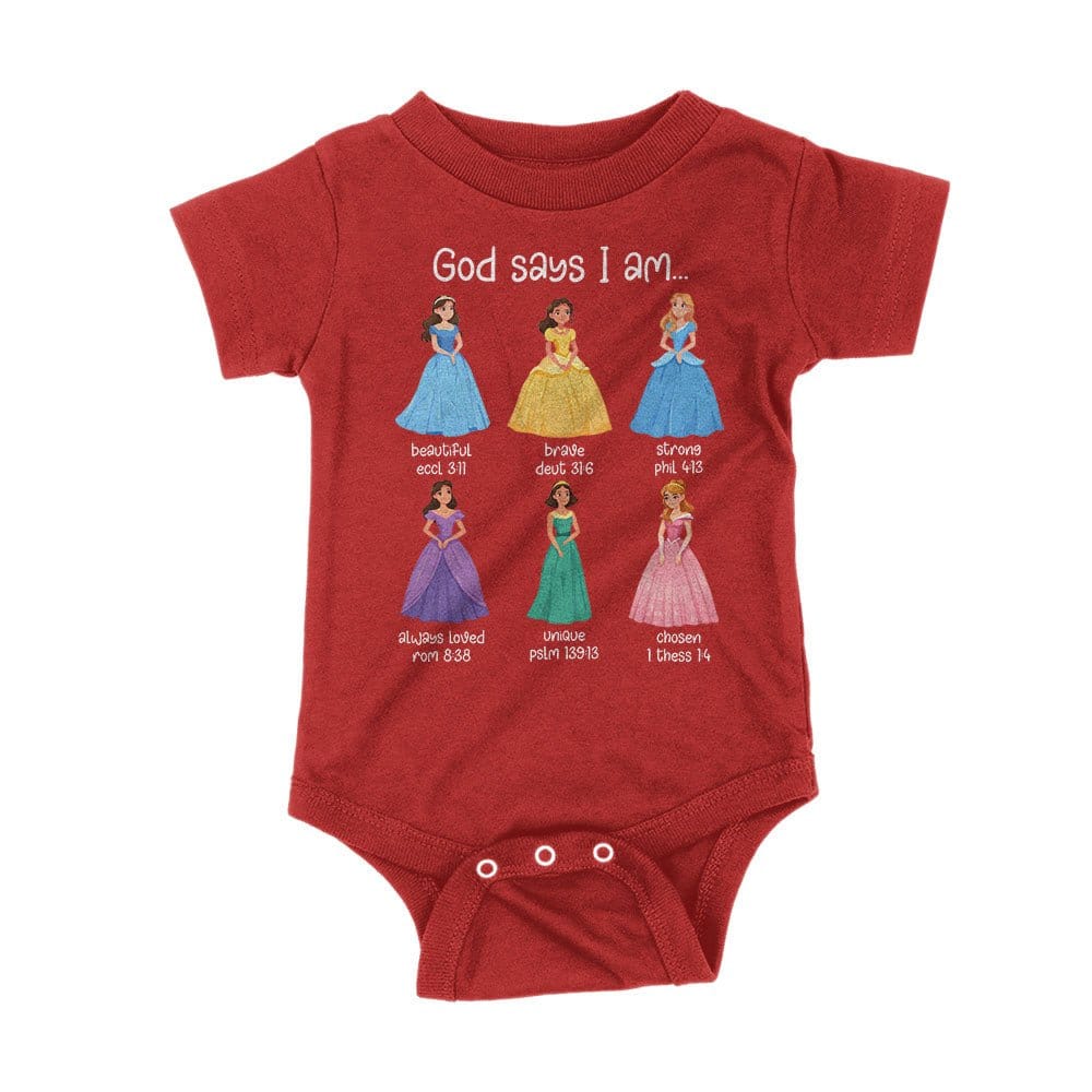 Our True God Apparel God Says I Am Princess Kids Shirts