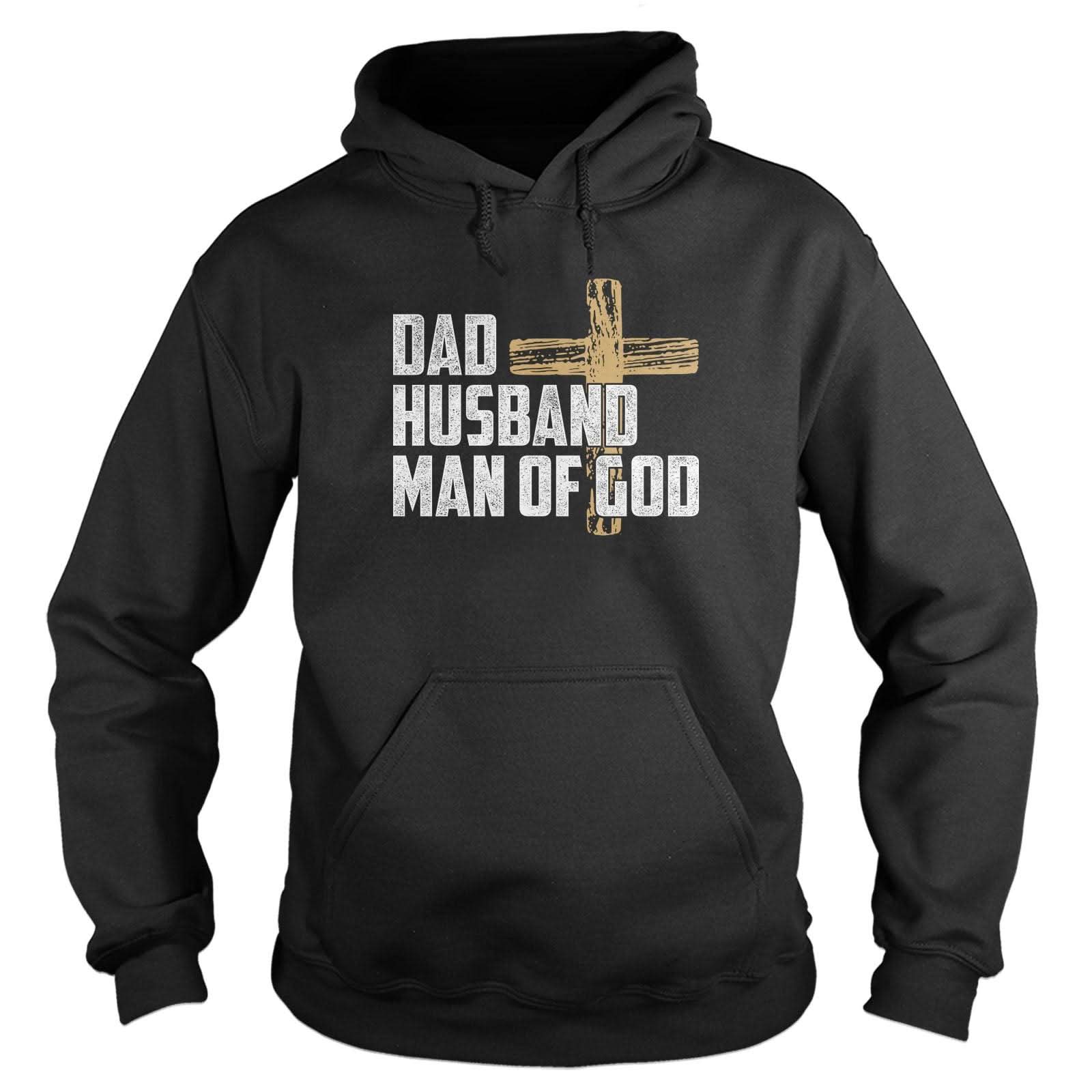 Our True God Apparel Hoodie / Black / S Dad, Husband, Man Of God Hoodie