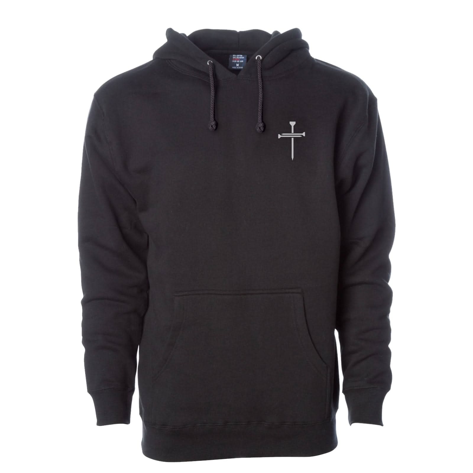 Our True God Apparel Hoodie / Black / S Nail Cross Left Chest Fall Edition