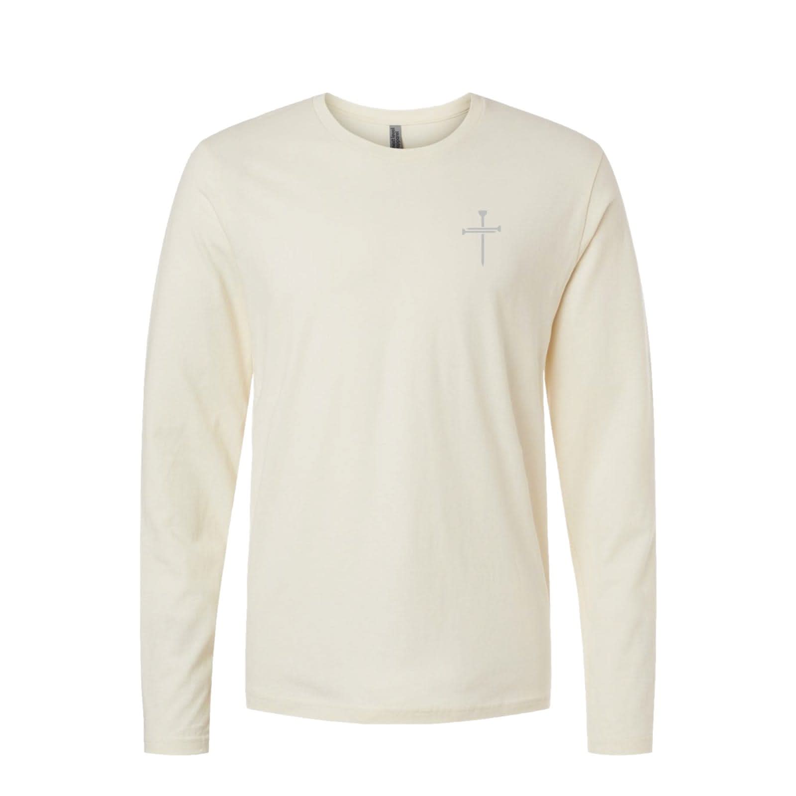 Our True God Apparel Long Sleeves / Natural / S Nail Cross Left Chest Fall Edition