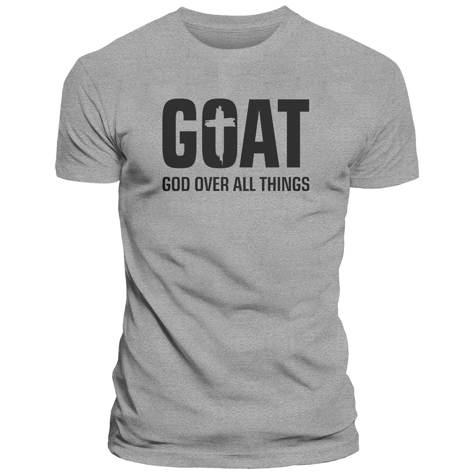Our True God Apparel T-Shirt / Grey / S GOAT - God Over All Things T-Shirt