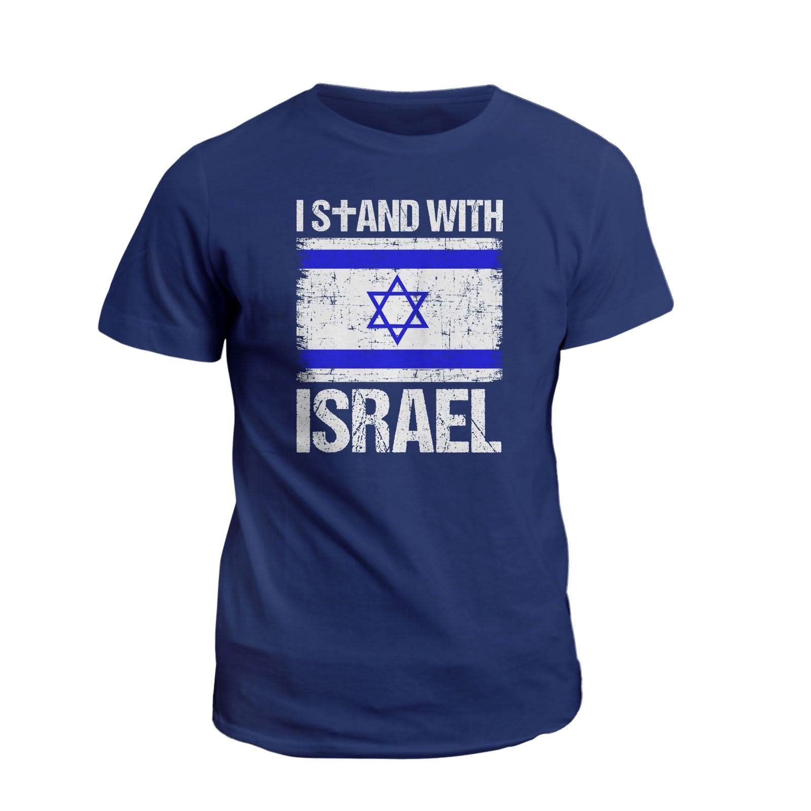 Our True God Apparel T-Shirt / Navy / S I Stand With Israel T-Shirt