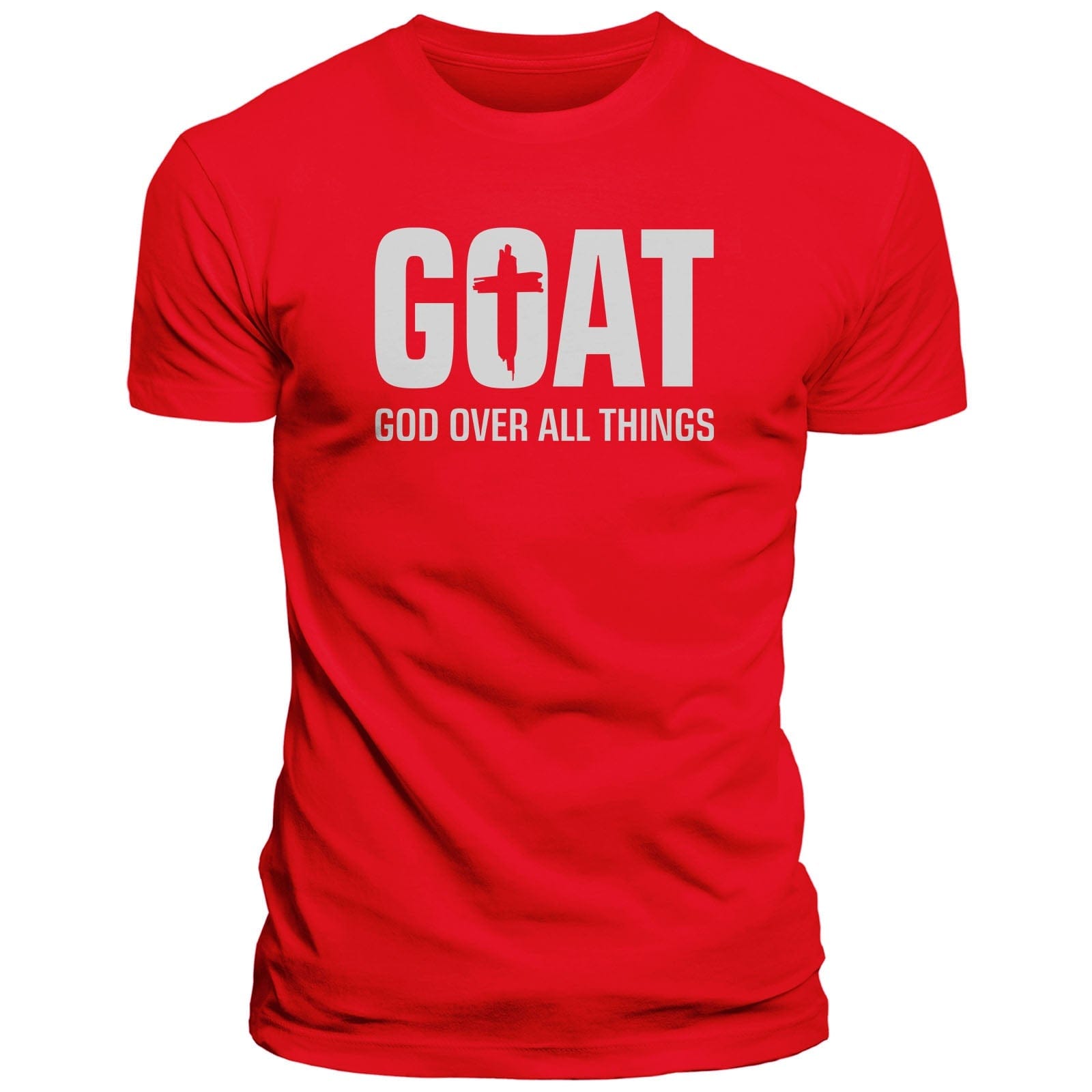 Our True God Apparel T-Shirt / Red / S GOAT - God Over All Things T-Shirt